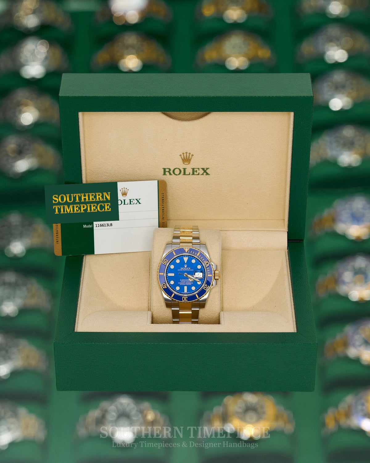 40mm Rolex Submariner Date "Bluesy" in 18kt Yellow Gold & Oystersteel (Ref: 116613LB)(Year: 2017)(Box & Papers) (Y969500)