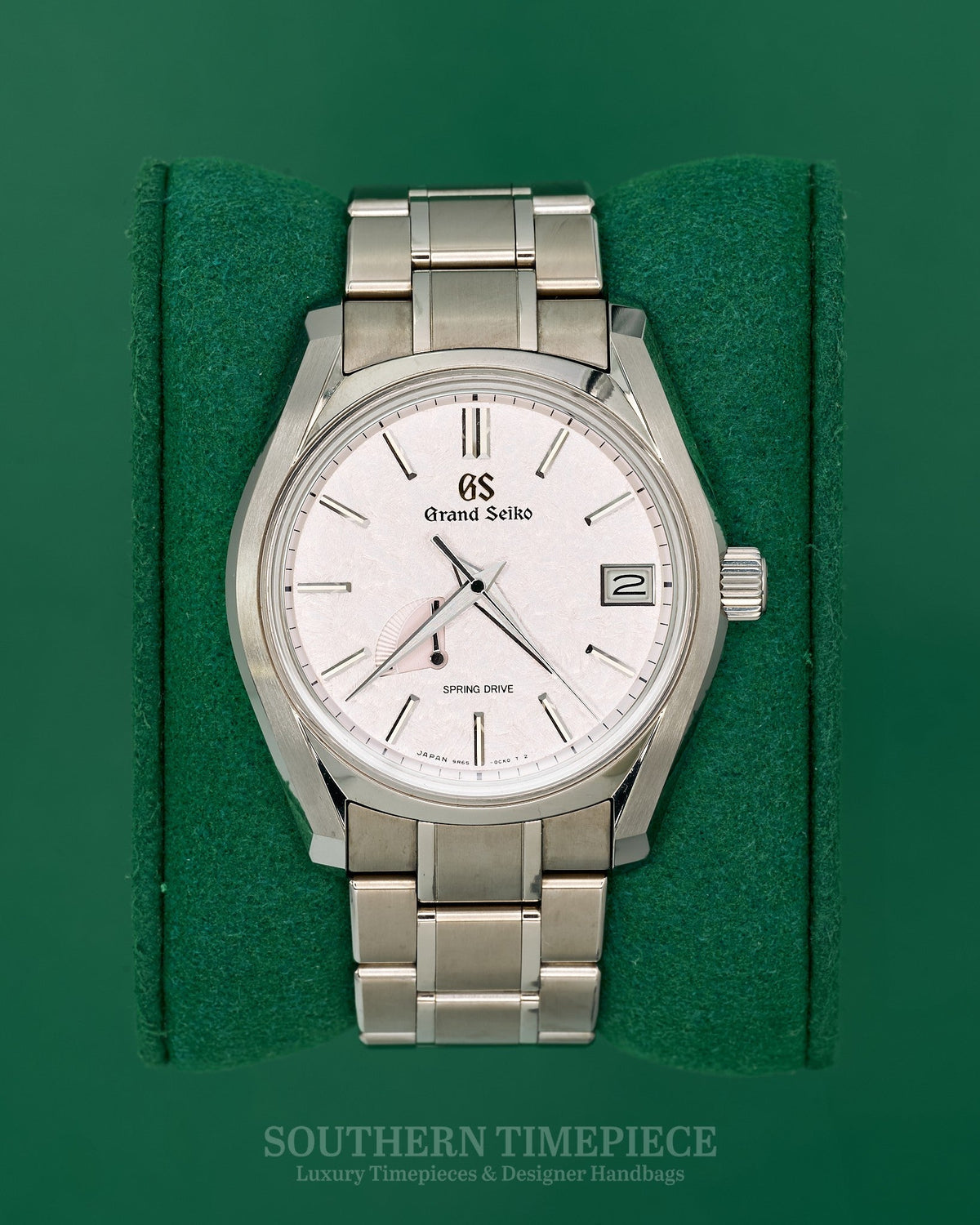 40mm Grand Seiko "Shunbun" Cherry Blossom Pink Dial Spring Drive in Titanium (Ref: SBGA413G)(Year: 2023)(Box & Papers)