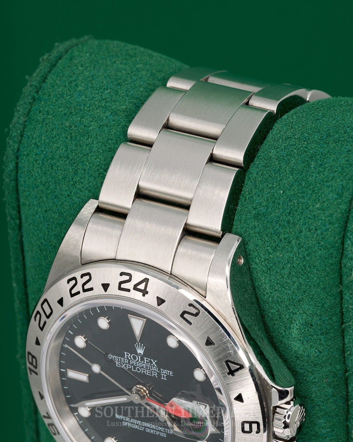 40mm Rolex Explorer II with a Black Dial in Stainless Steel on Oyster (Ref: 16570)(Year: 2002)(Box & Papers)