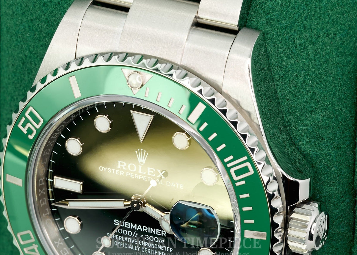 41mm Rolex Submariner "Starbucks" MKI with Anniversary Green Bezel in Stainless on Oyster (Ref: 126610LV)(Year: 2020+)(Box & Appraisal)