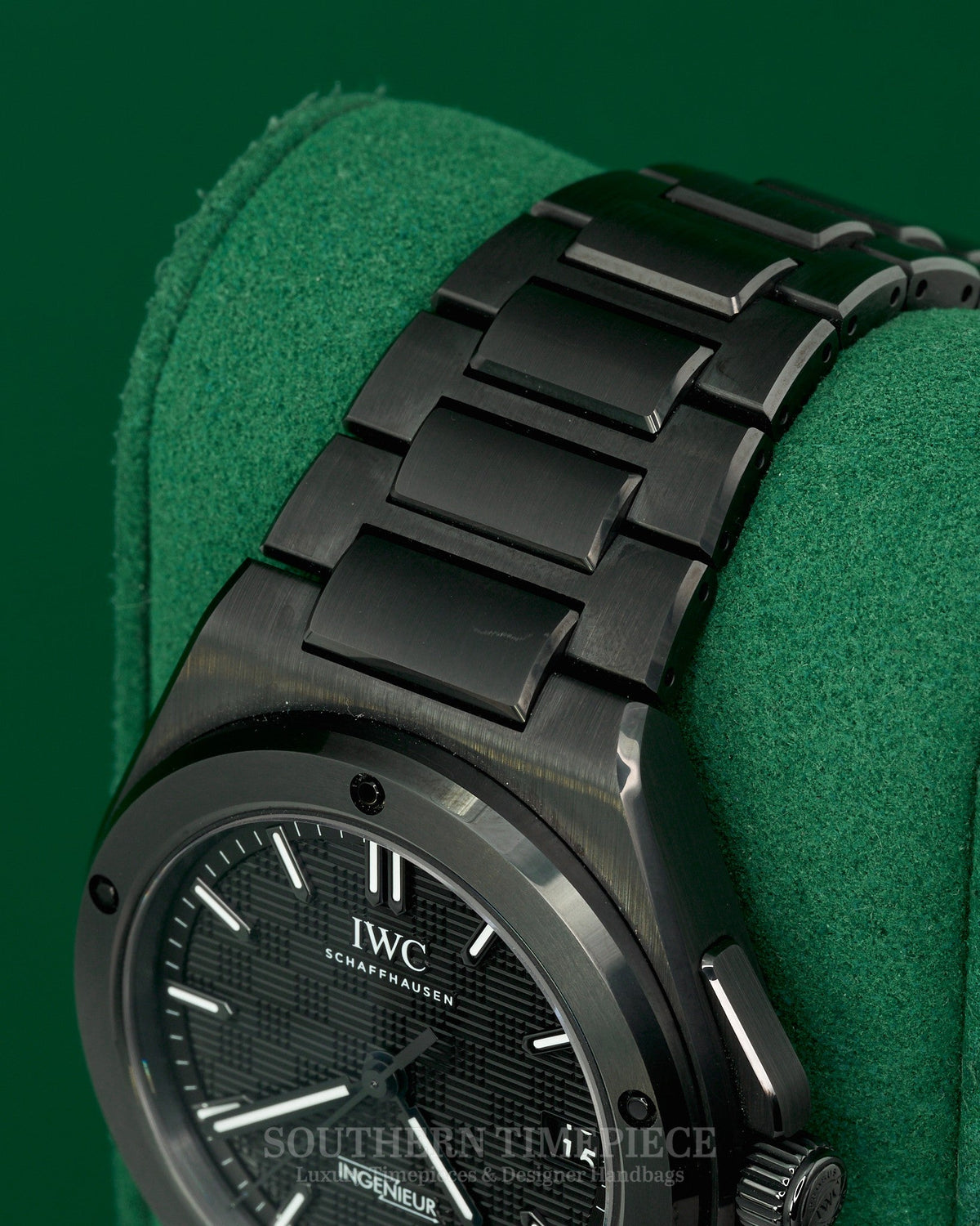 42mm IWC Ingenieur Automatic in Black Ceramic with Black Dial (Ref: IW338903)(Year: 2025)(Box & Papers)
