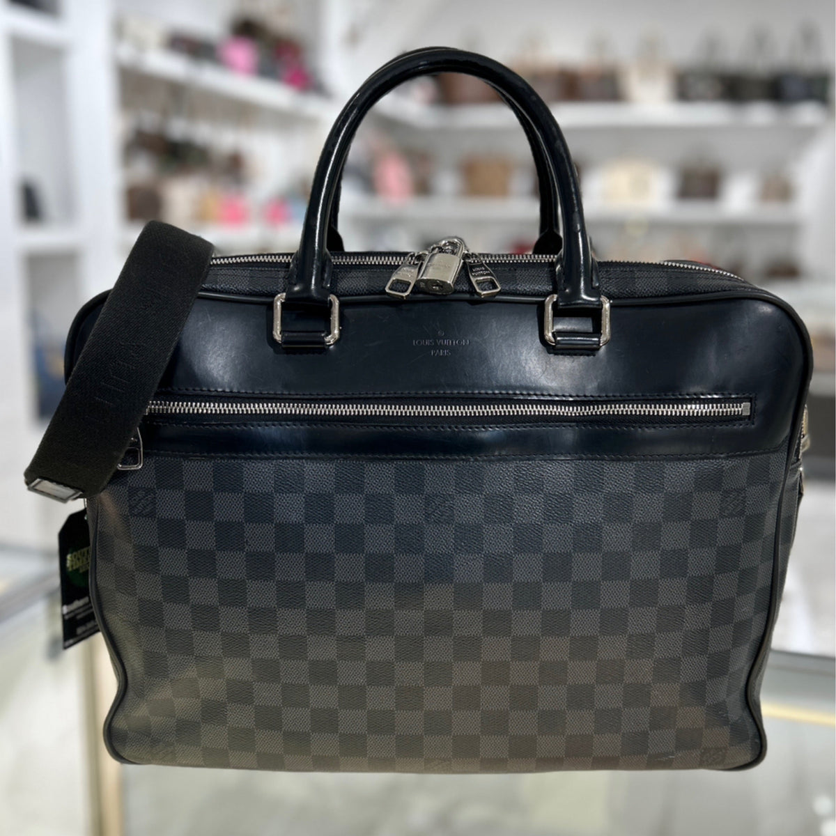 Louis Vuitton Overnight Business Travel Bag - Damier Graphite Canvas