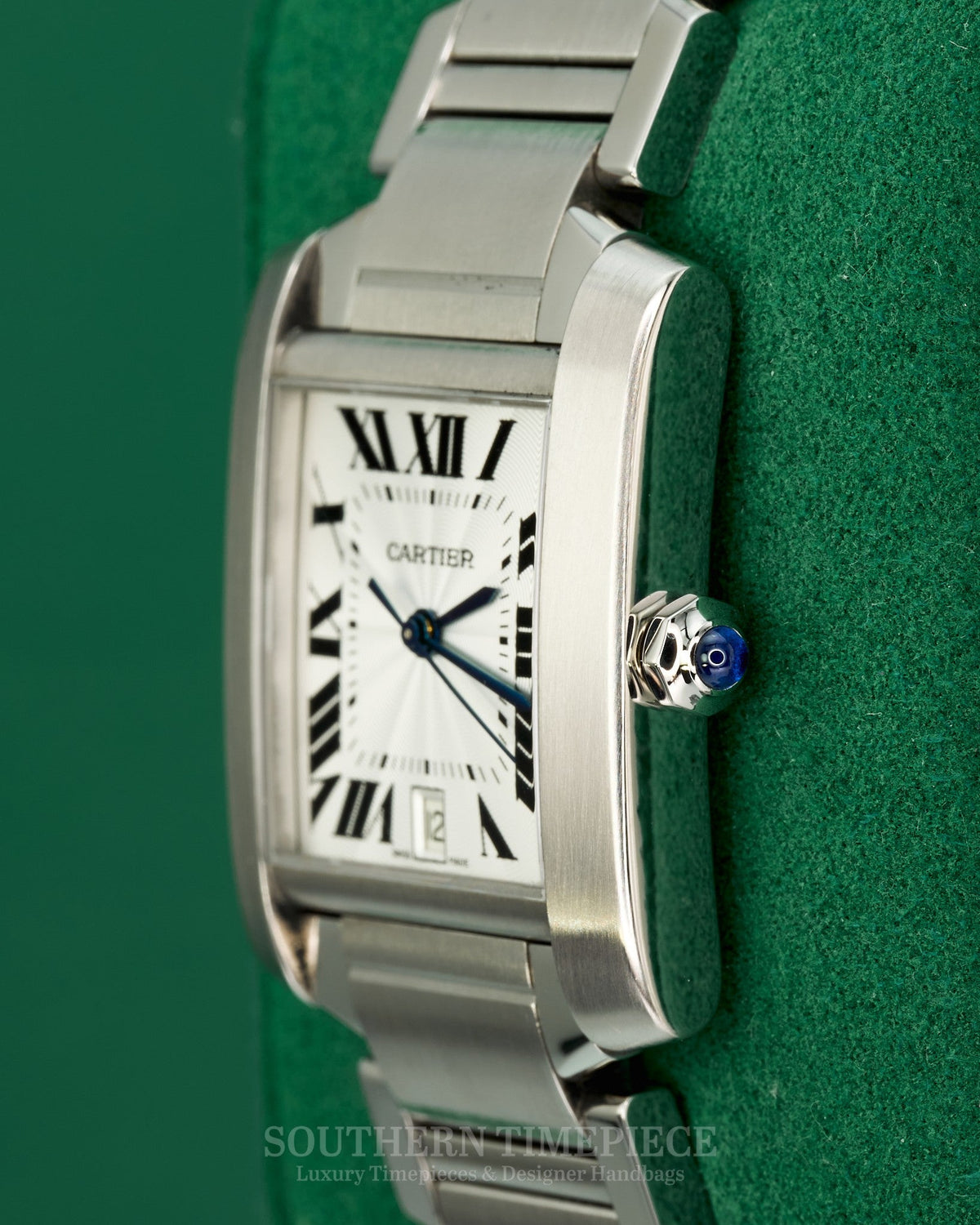 36mm Cartier Tank Francaise Large in Stainless Steel (Ref: W51002Q3)(2000's-2010's)