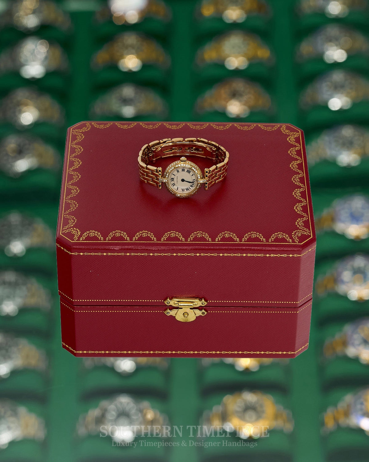 24mm Cartier Panthere Vendome Watch in Solid 18kt Yellow Gold with Factory Diamonds (Ref: NA)(Year: NA)