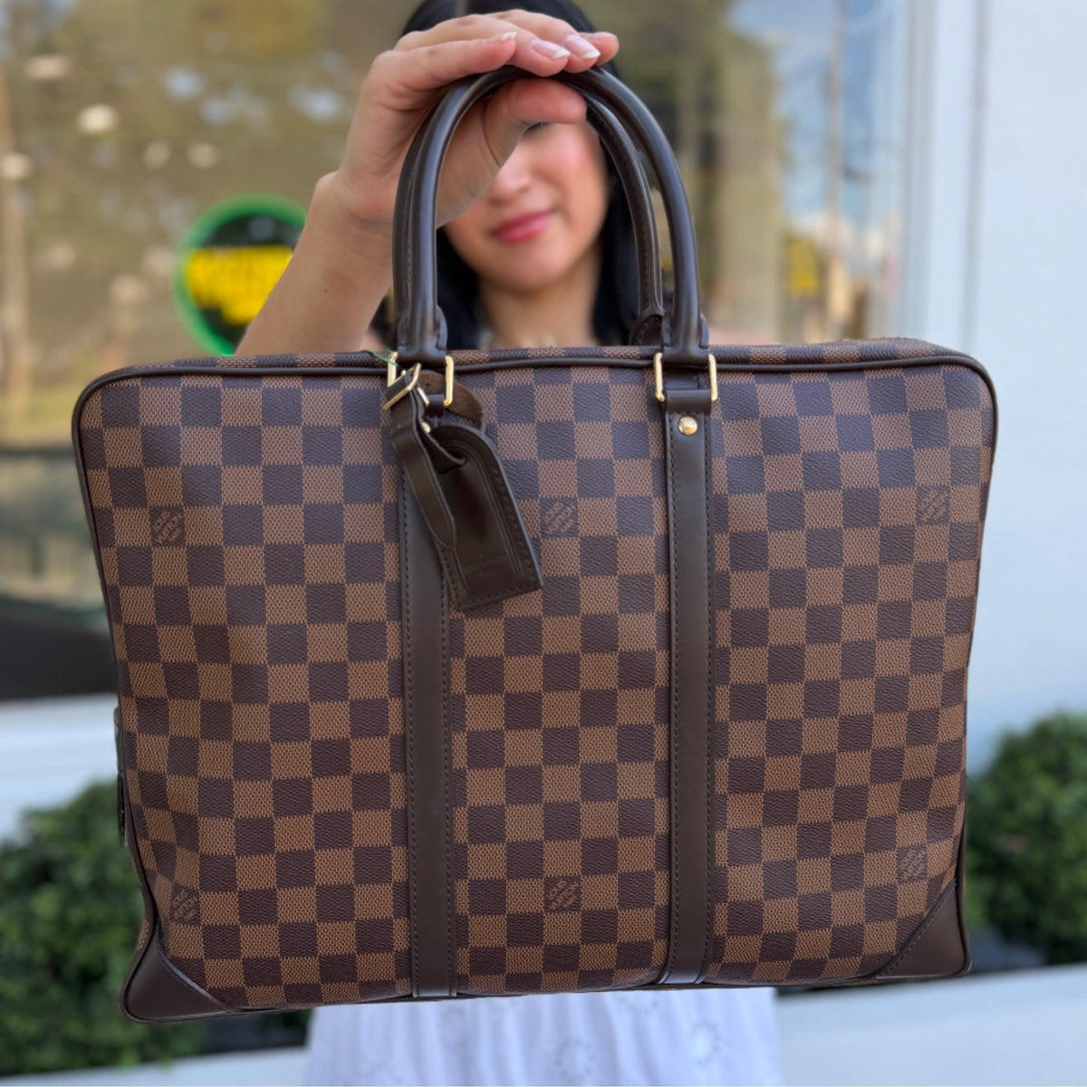 Louis Vuitton Porte Documents Briefcase - Damier Ebene Canvas