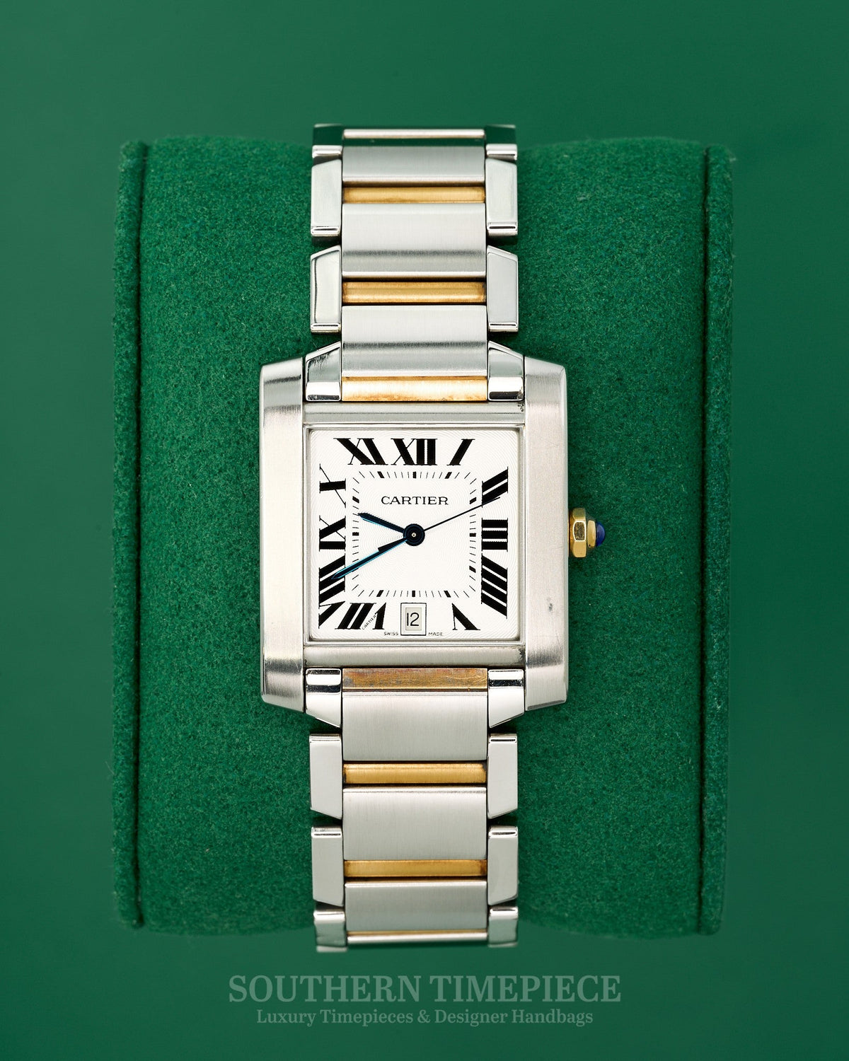 36mm Cartier Tank Francaise Large in 18kt Yellow Gold and Stainless Steel (Ref: W51005Q4)