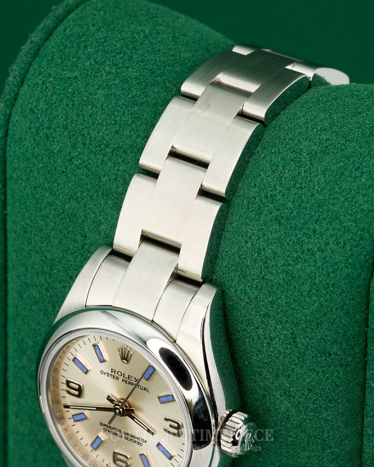 26mm Rolex Oyster Perpetual with Silver Arabic Stick Dial in Stainless Steel on Oyster (Ref: 176200)(Year: 2011+)