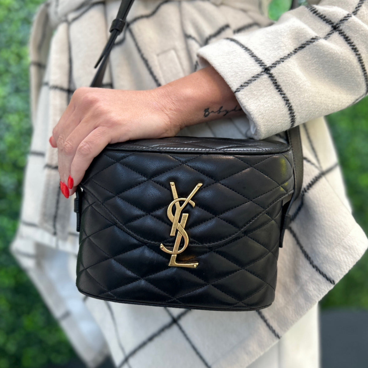 Saint Laurent YSL June Box Bag - Quilted Lambskin Leather
