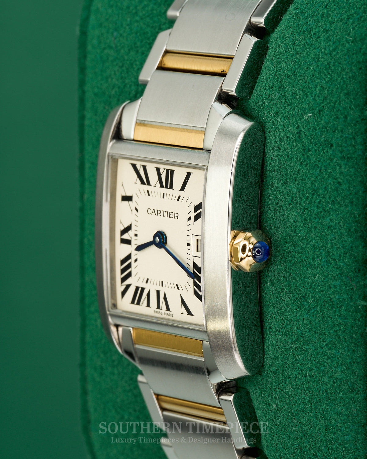 32mm Cartier Tank Francaise Medium in 18kt Yellow Gold and Stainless Steel (Ref: W51012Q4)(Year: 2000's-2010's)