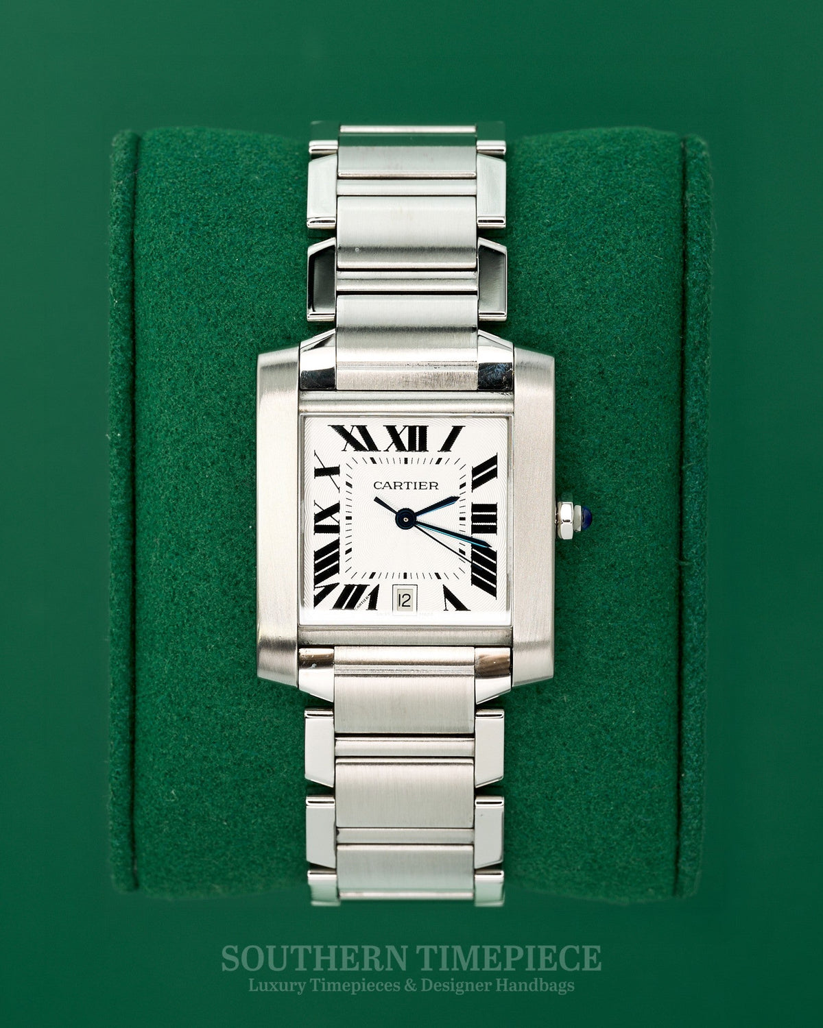 36mm Cartier Tank Francaise Large in Stainless Steel (Ref: W51002Q3)(2000's-2010's)