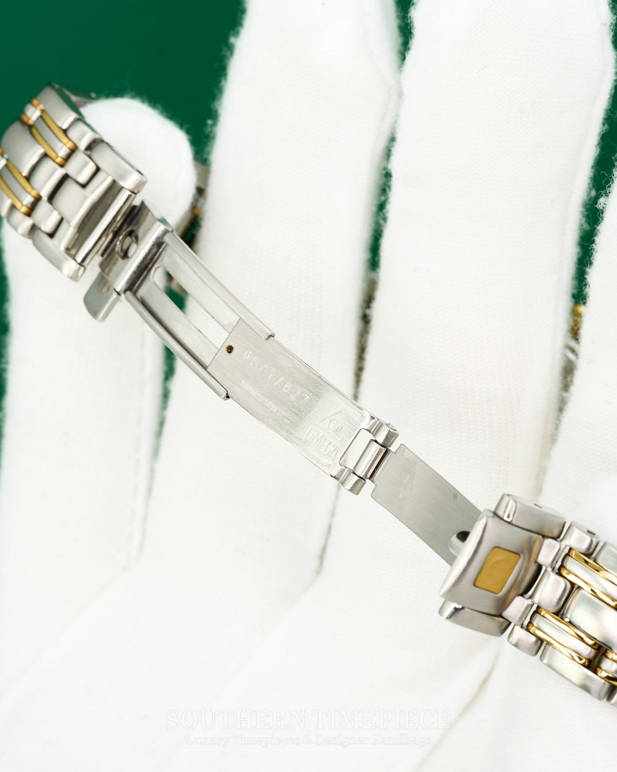 29mm Ladies Omega Seamaster 300 in 18kt Yellow Gold and Stainless with White Dial (Ref: 2382)(Year: 2011)(Box & Papers)