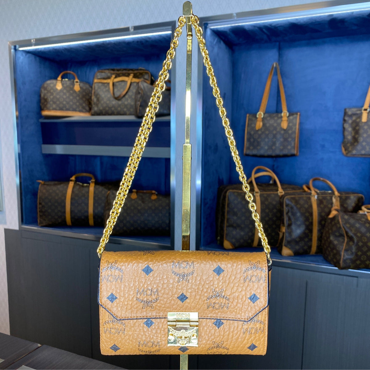 MCM Millie Flap Crossbody - Monogram Visetos