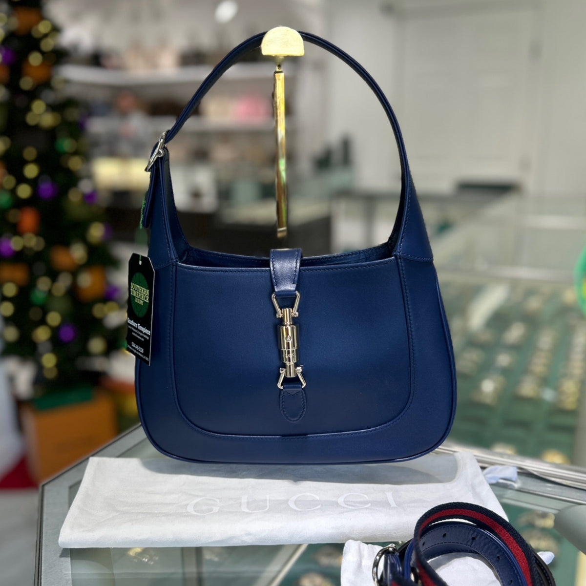 Gucci Jackie 1961 Medium Bag - Blue Leather