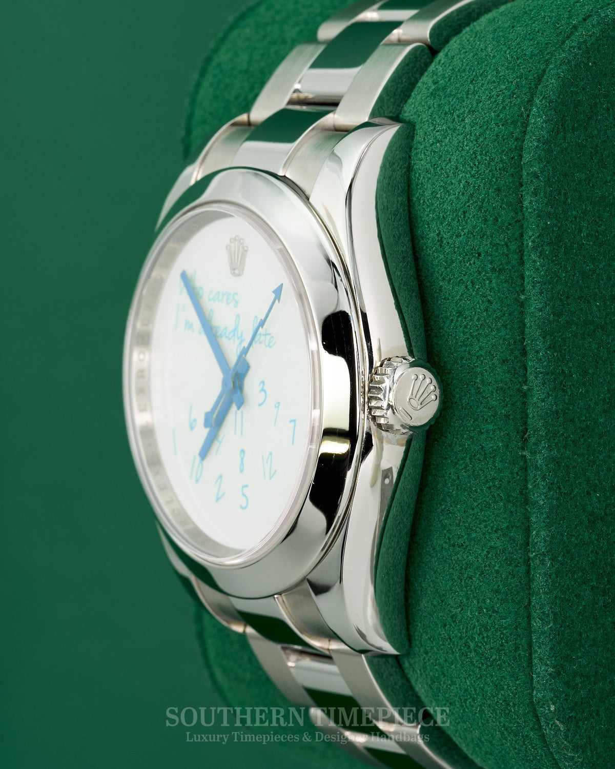 40mm Rolex Milgauss "Who Cares I'm Already Late" featuring a Custom Dial and Hands (Ref: 116400)(Year: 2009)