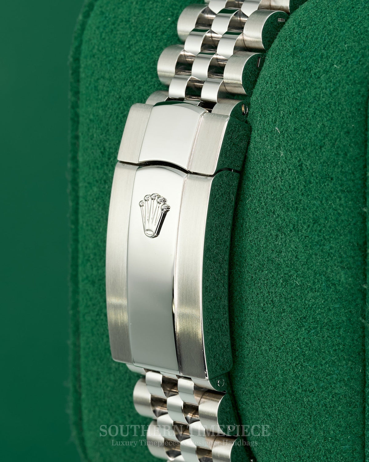 36mm Rolex Datejust with Mint Green Stick Dial in Stainless Steel on Jubilee (Ref: 126200)(Year: 2024)(Box & Papers)