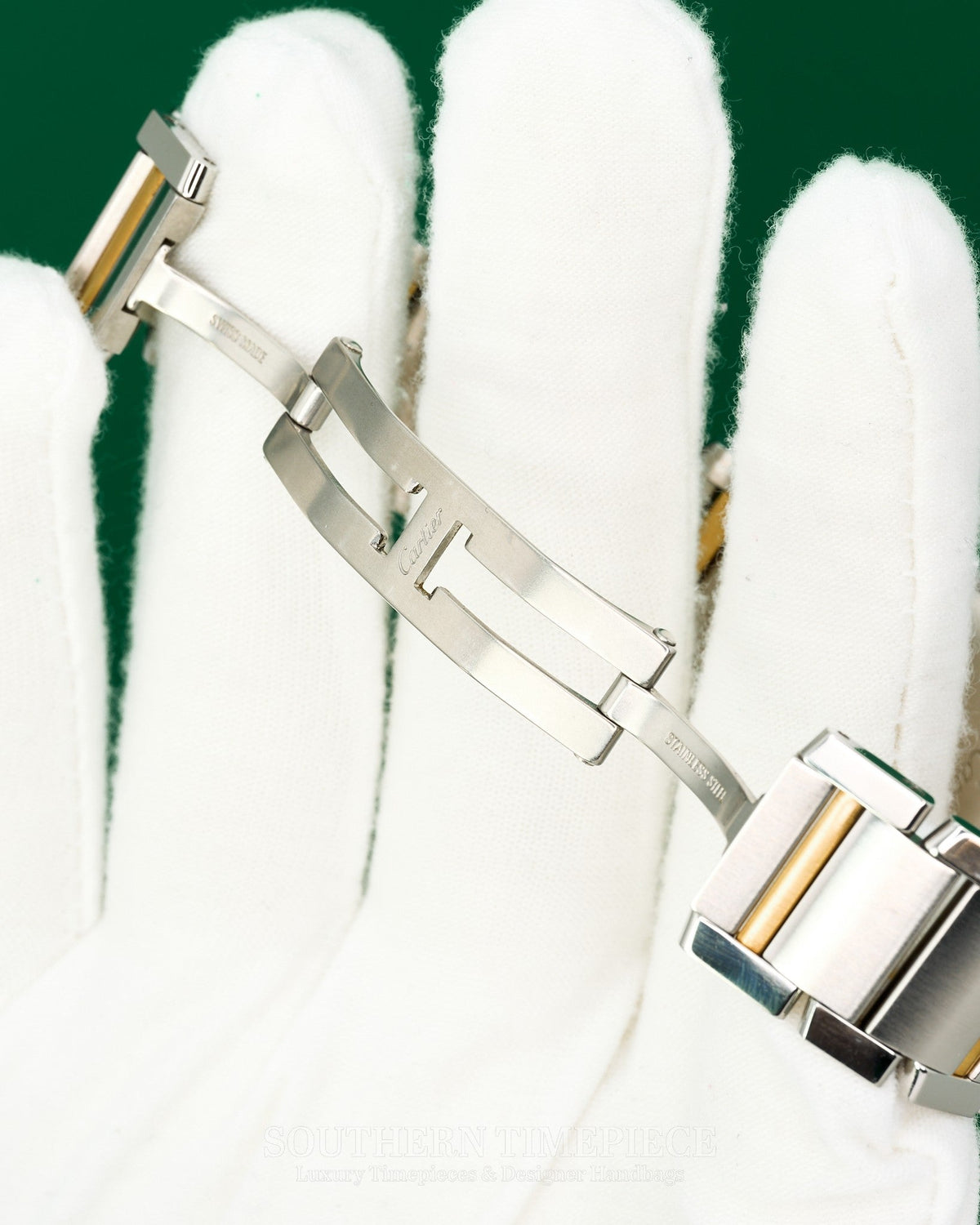 36mm Cartier Tank Francaise Large in 18kt Yellow Gold and Stainless Steel (Ref: W51005Q4)