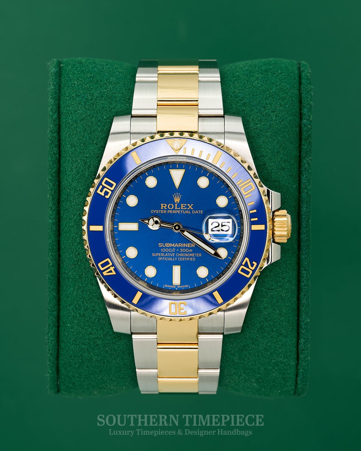 40mm Rolex Submariner Date "Bluesy" in 18kt Yellow Gold & Oystersteel (Ref: 116613LB)(Year: 2017)(Box & Papers)
