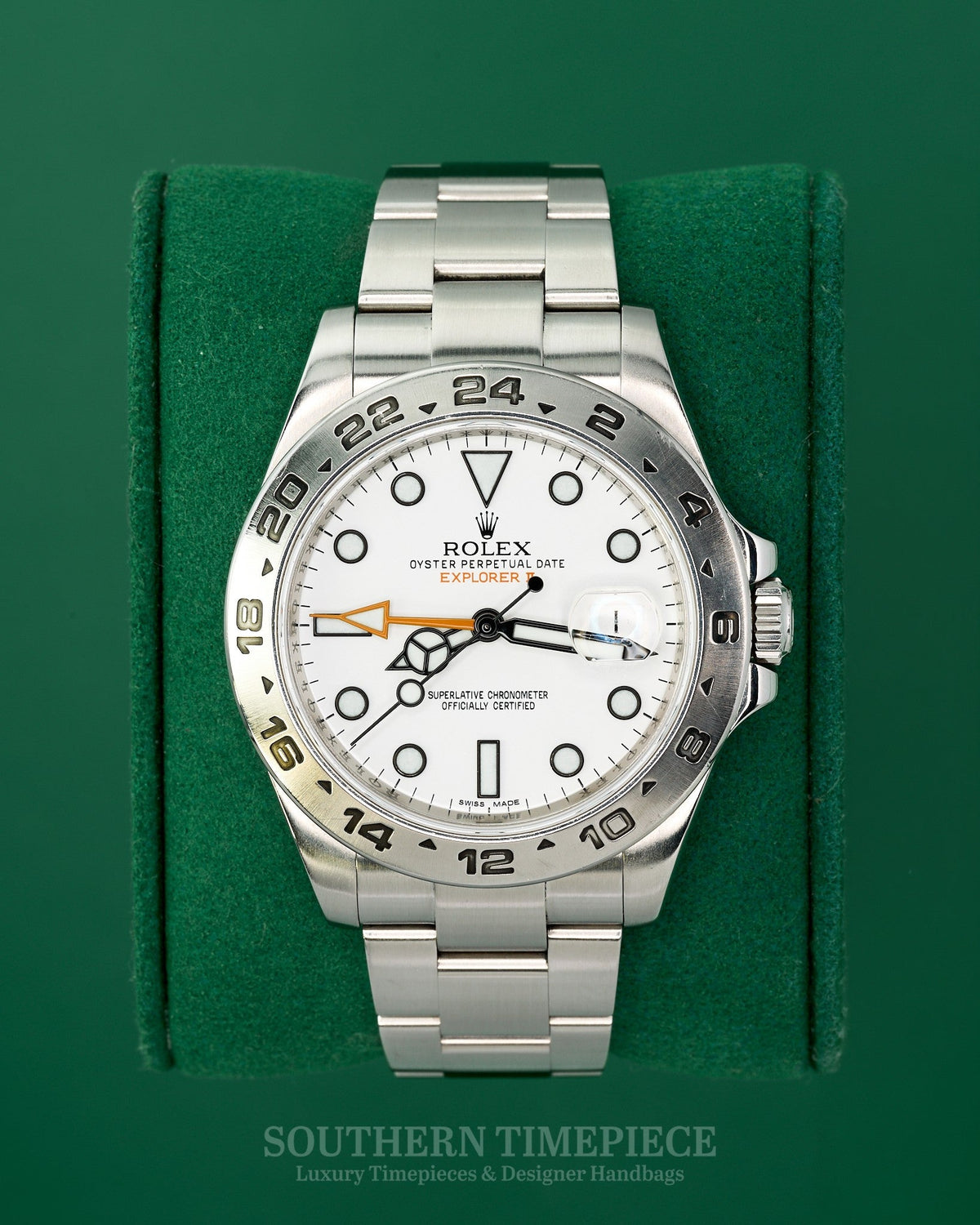 42mm Rolex Explorer II "Polar" in Stainless Steel with White Dial (Ref: 216570)(Year: 2015)(Box & Papers)
