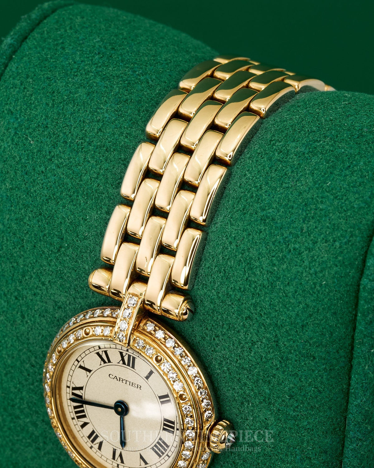 24mm Cartier Panthere Vendome Watch in Solid 18kt Yellow Gold with Factory Diamonds (Ref: NA)(Year: NA)