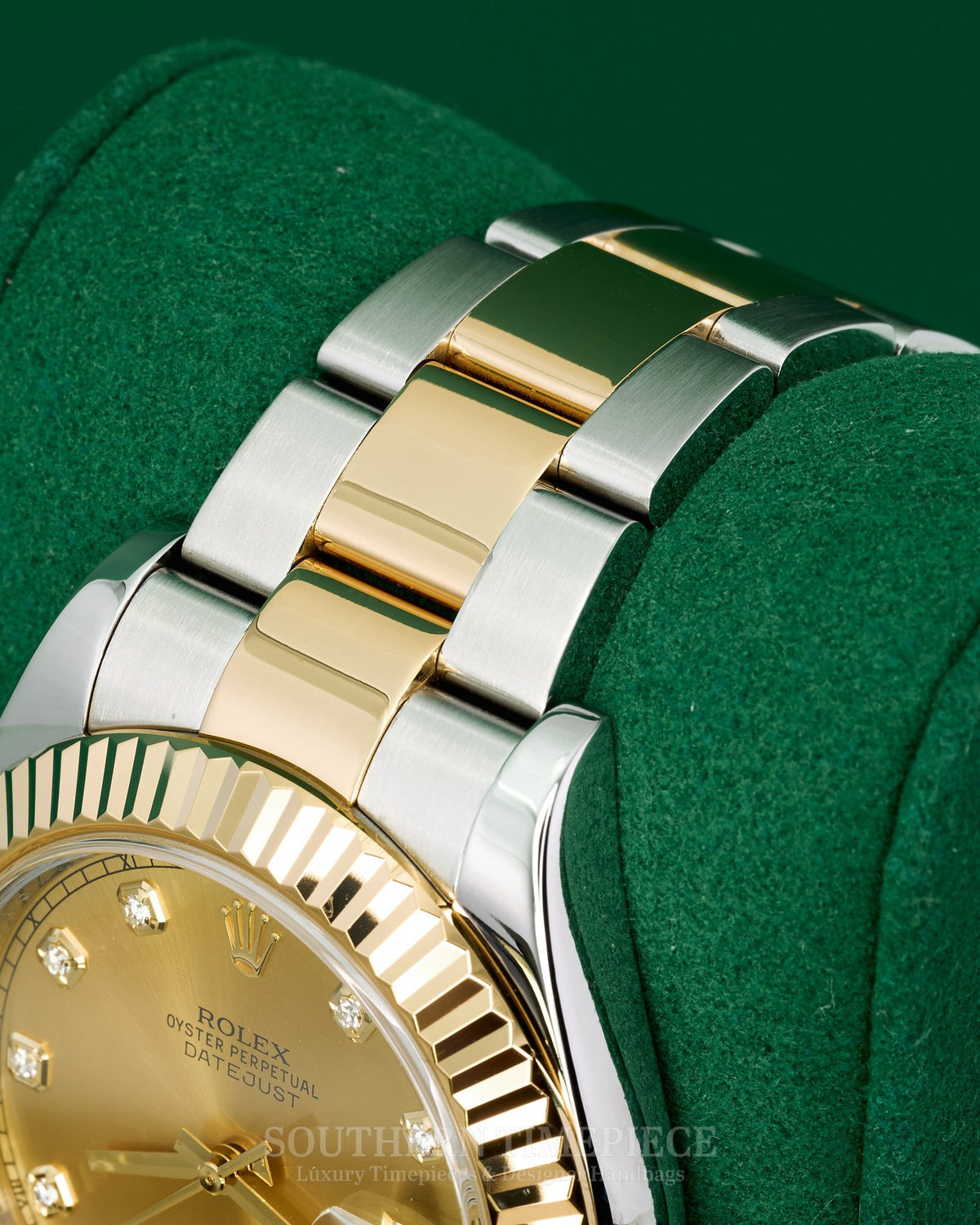 41mm Rolex Datejust in 18kt Yellow Gold and Stainless with Factory Champagne Diamond Dial (Ref: 116333)(Year: 2016)(Box & Papers)