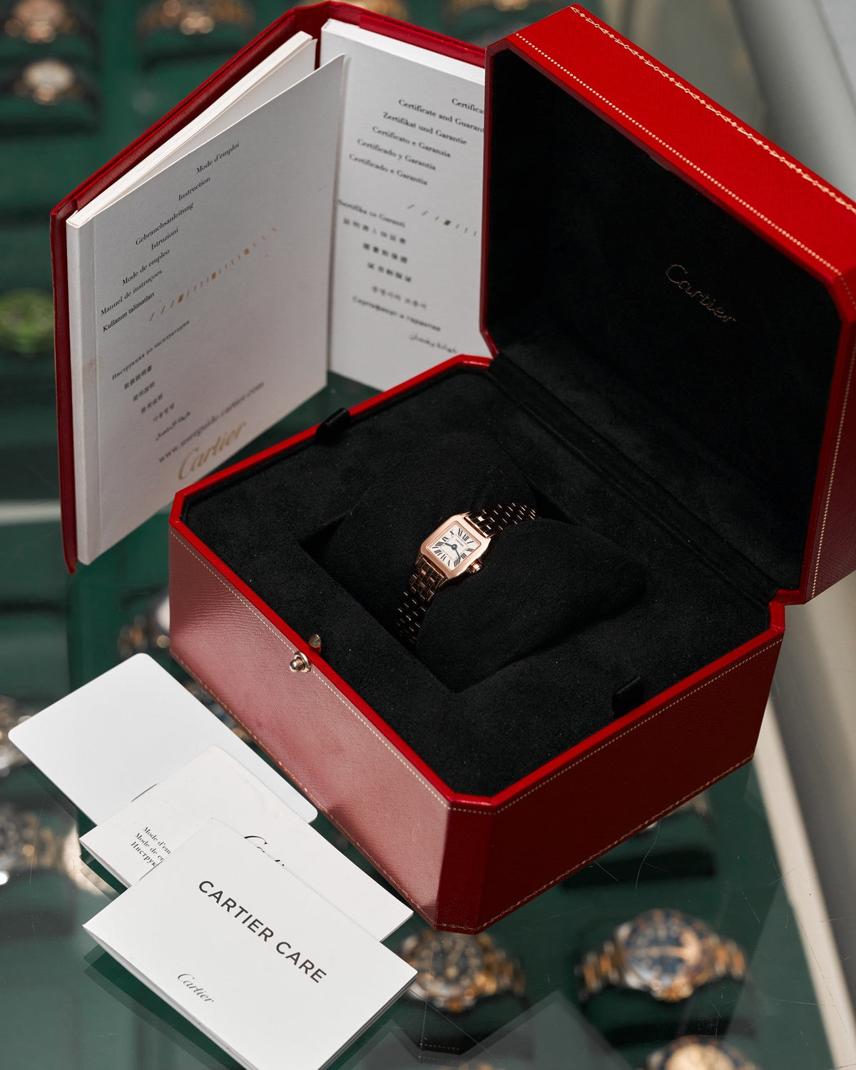 20mm Cartier Santos Demoiselle Mini in Solid 18kt Rose Gold *RARE* (Ref: W25077X9)(Year: 2014)(Box & Papers)