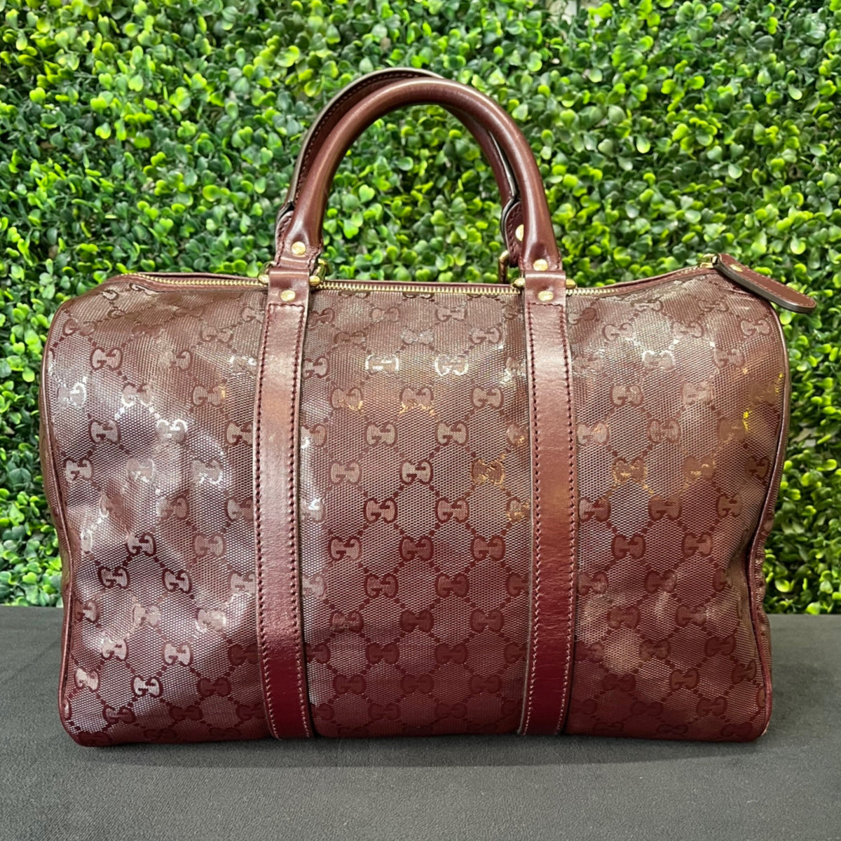 Gucci Medium Boston Bag - Plum Imprime Leather