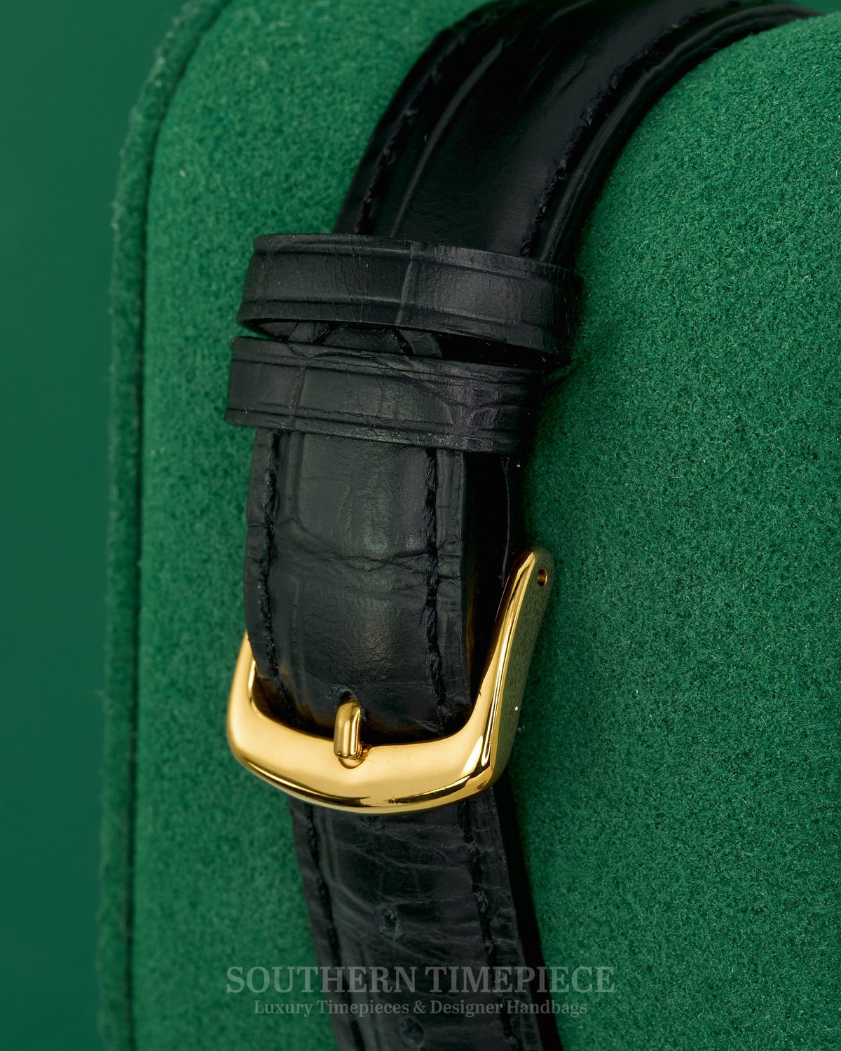 36mm Rolex Datejust with Champagne Linen Dial in Yellow Gold and Stainless on AM Black Leather (Ref: 1601)(Year: 1970)