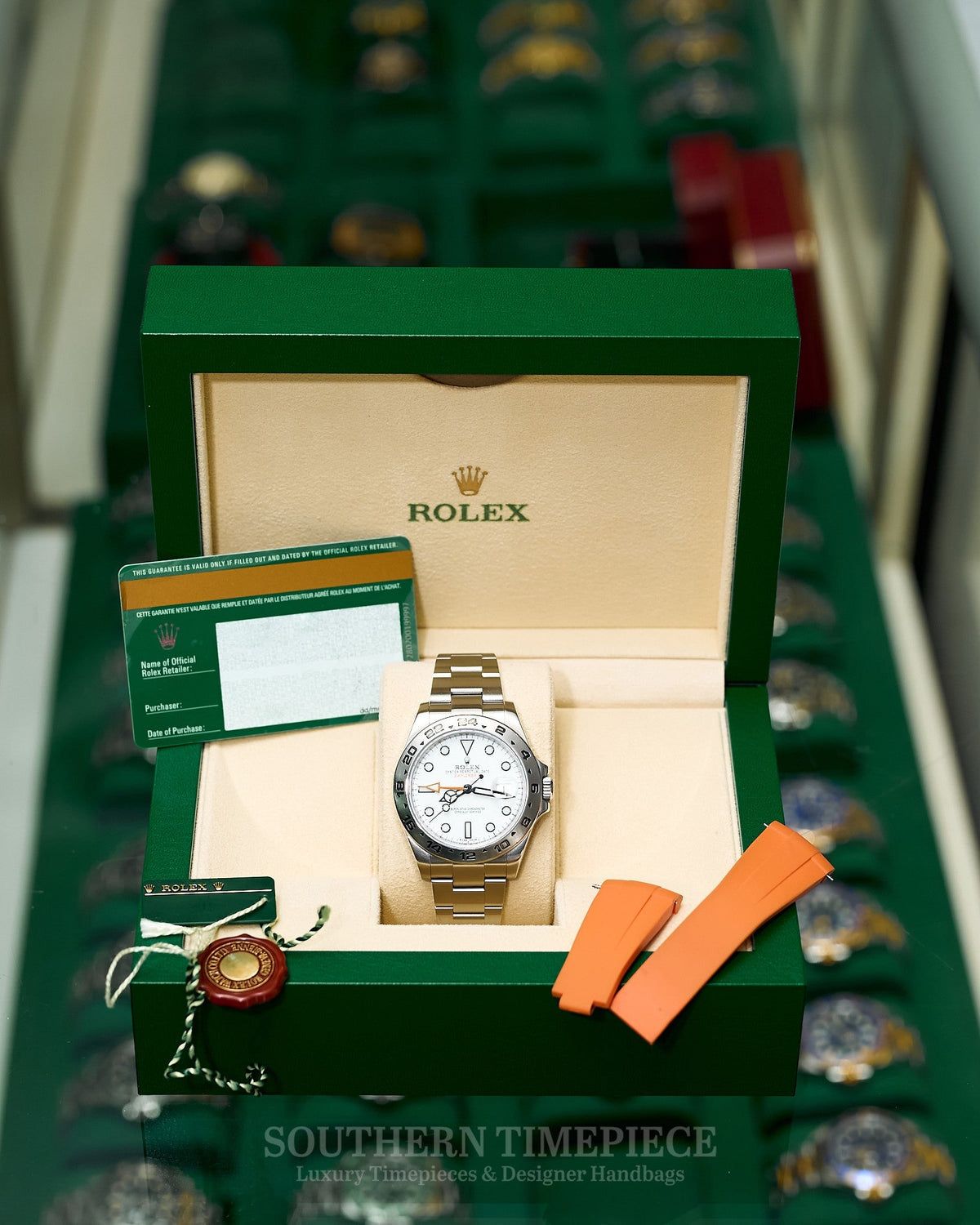 42mm Rolex Explorer II "Polar" in Stainless Steel with White Dial (Ref: 216570)(Year: 2015)(Box & Papers)