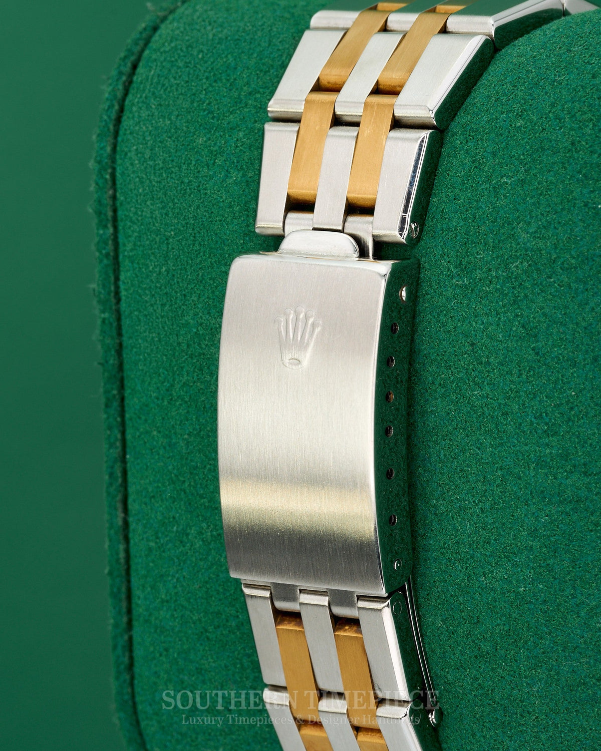 36mm Rolex Datejust Oysterquartz in 18kt Yellow Gold and Stainless with Blue Stick Dial (Ref: 17013)(Year: 1986)