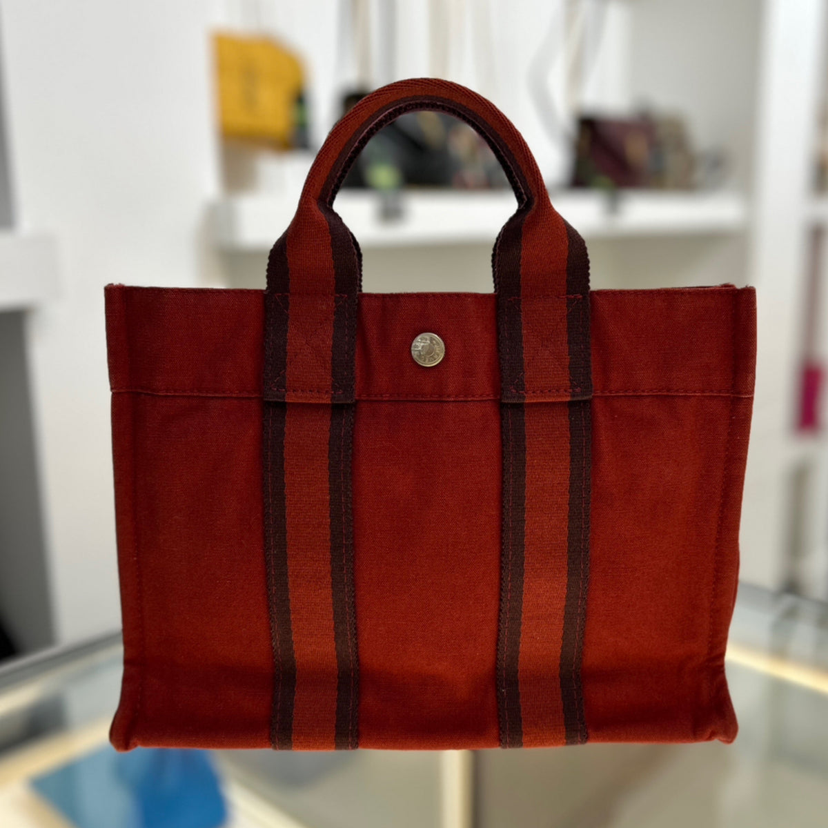 Hermès Fourre Toile PM Canvas Tote Bag