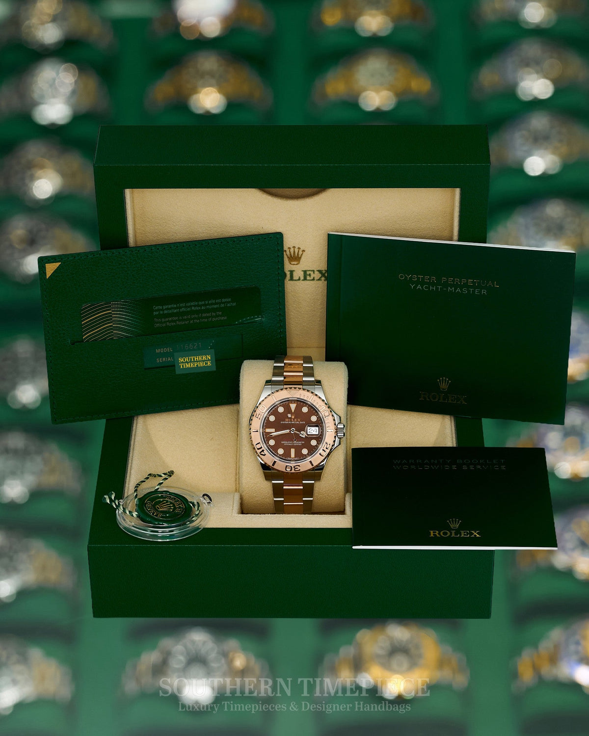 40mm Rolex Yacht-Master with Chocolate Dial in 18kt Rose Gold and Stainless (Ref: 116621)(Year: 2020)(Box & Papers)