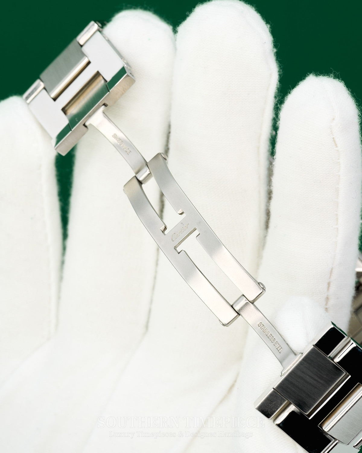 41mm Cartier Tank Solo XL in Stainless Steel with Custom Diamonds (Ref: W5200028)
