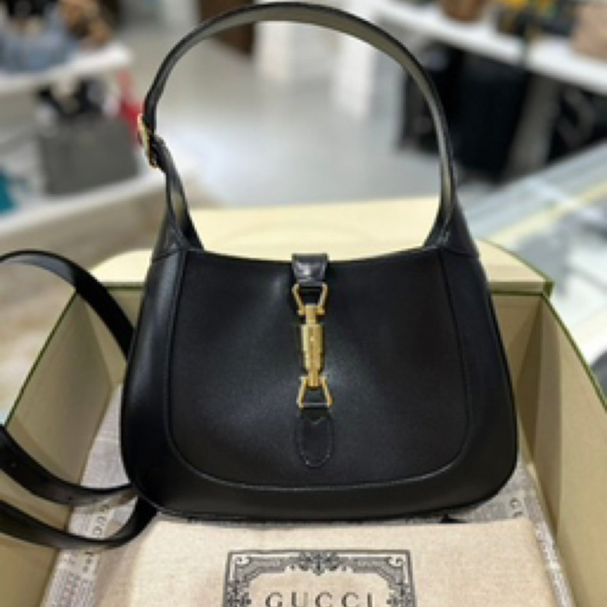 Gucci Jackie 1961 Medium Bag - Black Leather