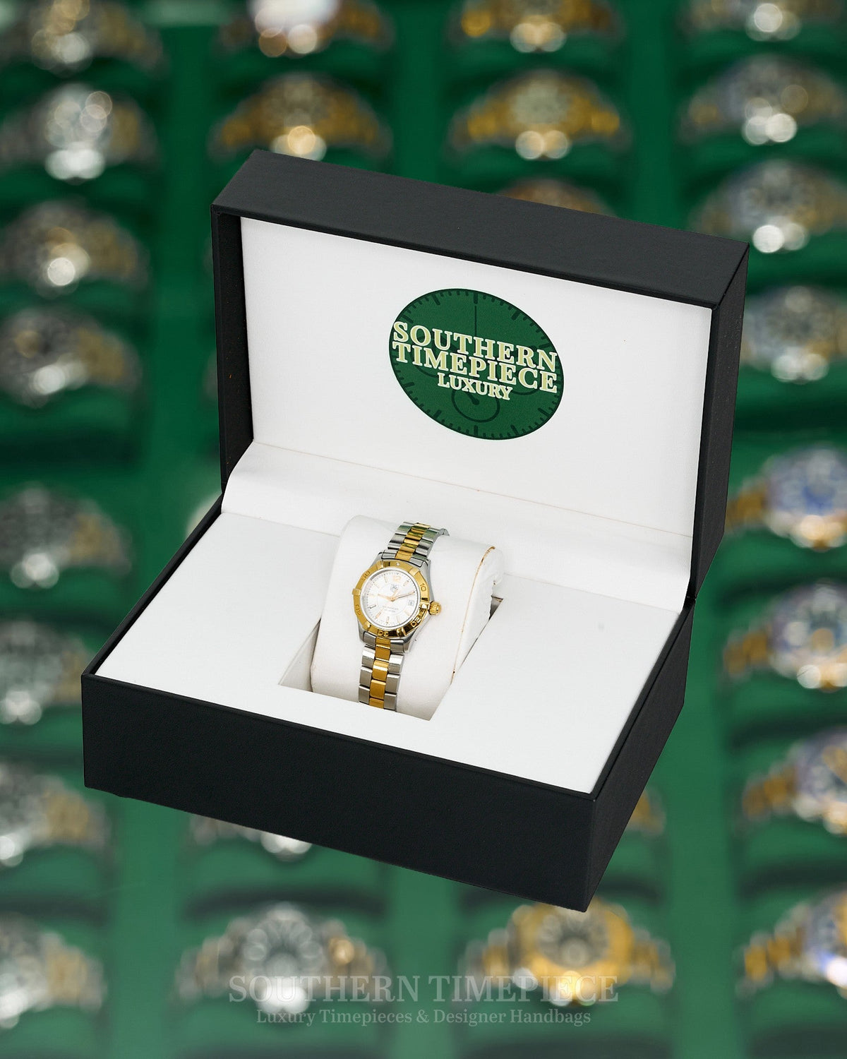 27mm Tag Heuer Ladies Aquaracer in Yellow Gold and Stainless Steel (Ref: WAF1420)