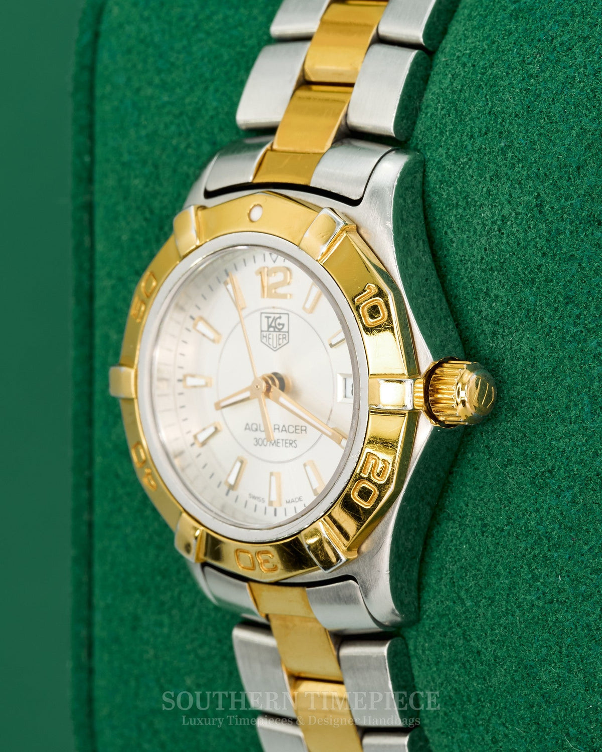 27mm Tag Heuer Ladies Aquaracer in Yellow Gold and Stainless Steel (Ref: WAF1420)