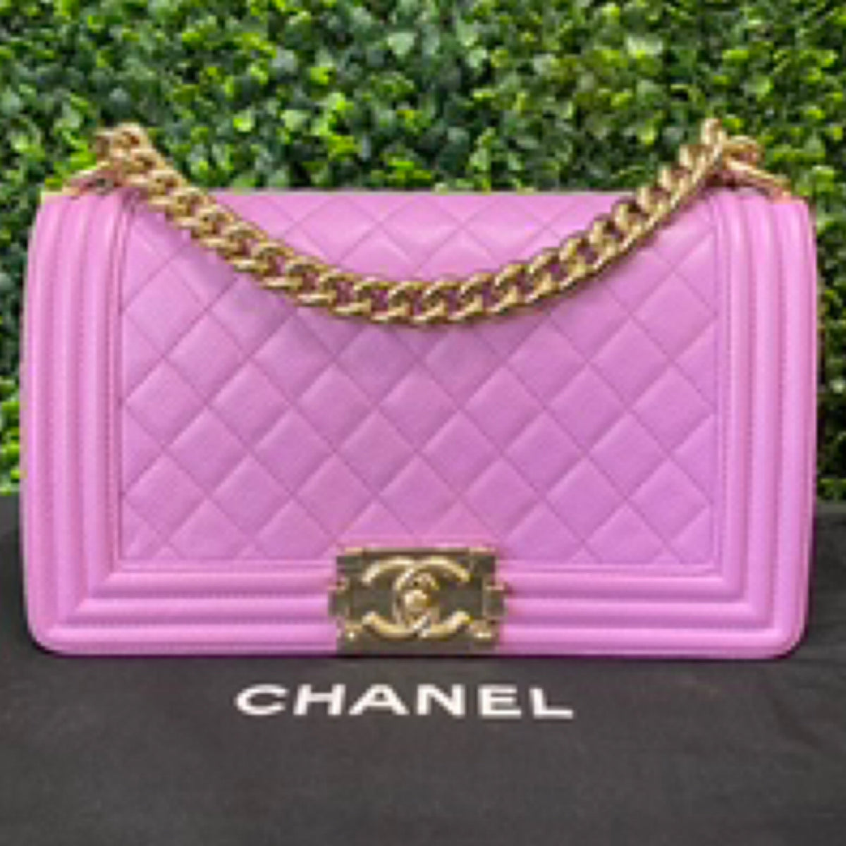 Chanel Medium Boy Bag - Purple Caviar Leather (2019)