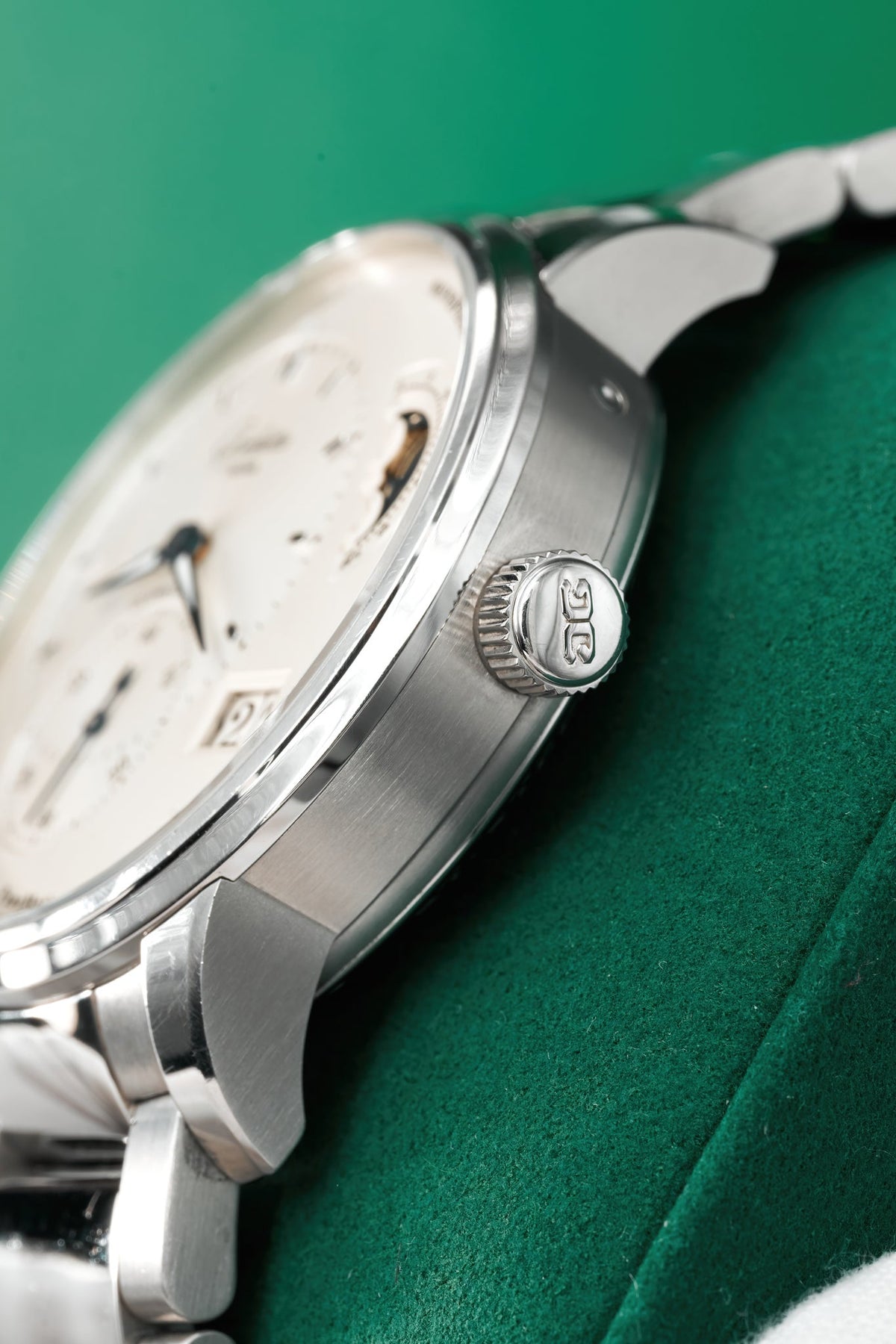 40mm Glasshutte PanoMaticLunar with Silver Dial in Stainless Steel on Bracelet (Ref: 1-90-02-42-32-71)(Year: 2021)(Box & Papers)