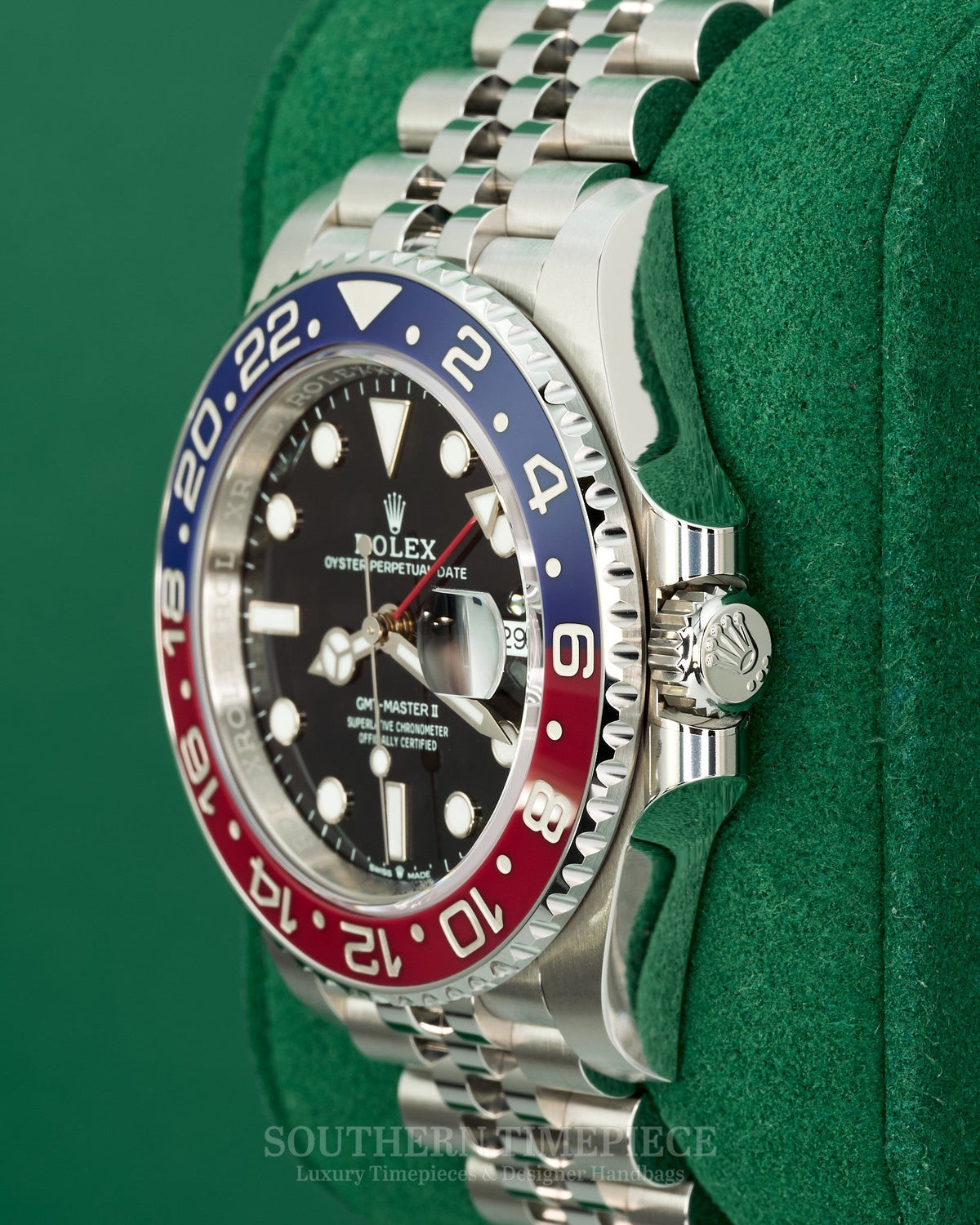Brand New 2026 Rolex GMT-Master II "Pepsi" in Stainless Steel on Jubilee (Ref: 126710BLRO)(Year: 2026)(Box & Papers)