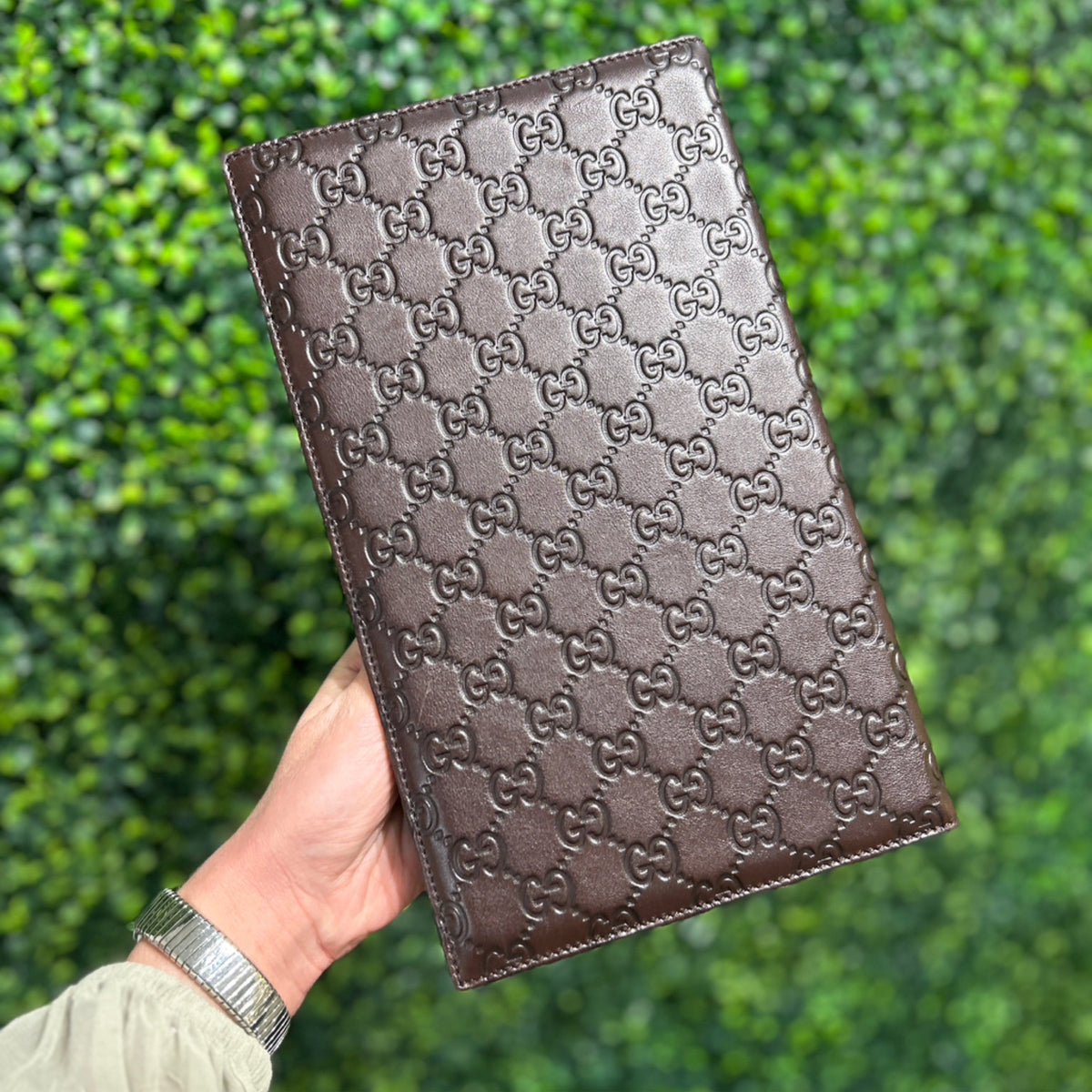 Gucci Bifold Notebook - Brown Guccissima Leather