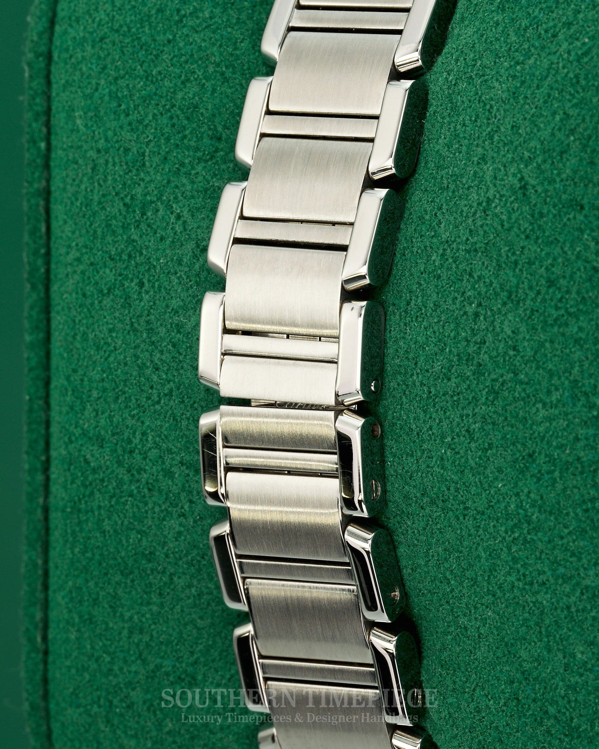 25mm Cartier Tank Francaise Small with White Roman Numeral Dial & Custom Natural Diamond Bezel (Ref: W51008Q3)(2000's-2010's)