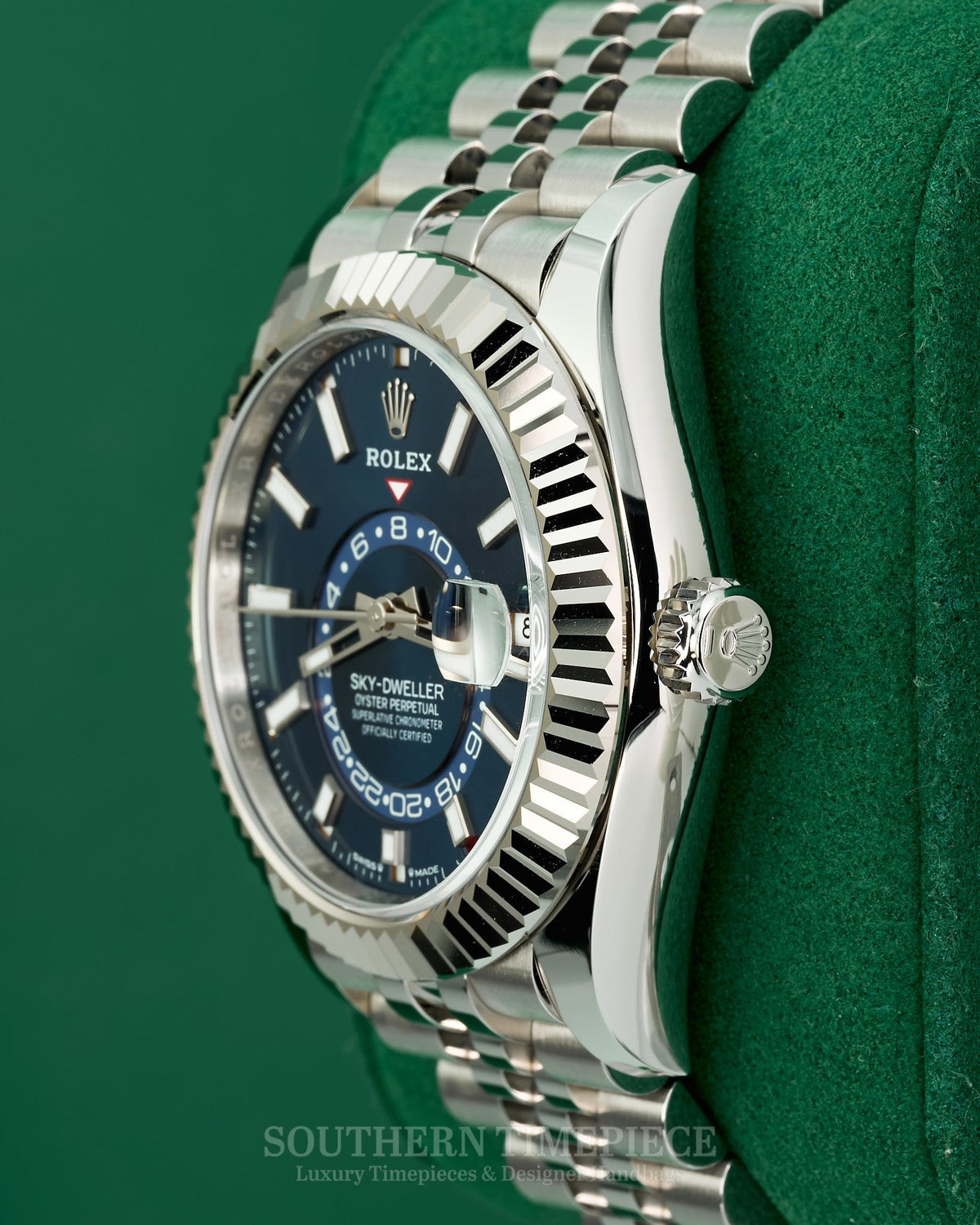 Brand New 2026 42mm Rolex Sky-Dweller with Blue Dial in 18kt White Gold & Oystersteel on Jubilee (Ref: 336934)(Year: 2026)(Box & Papers)