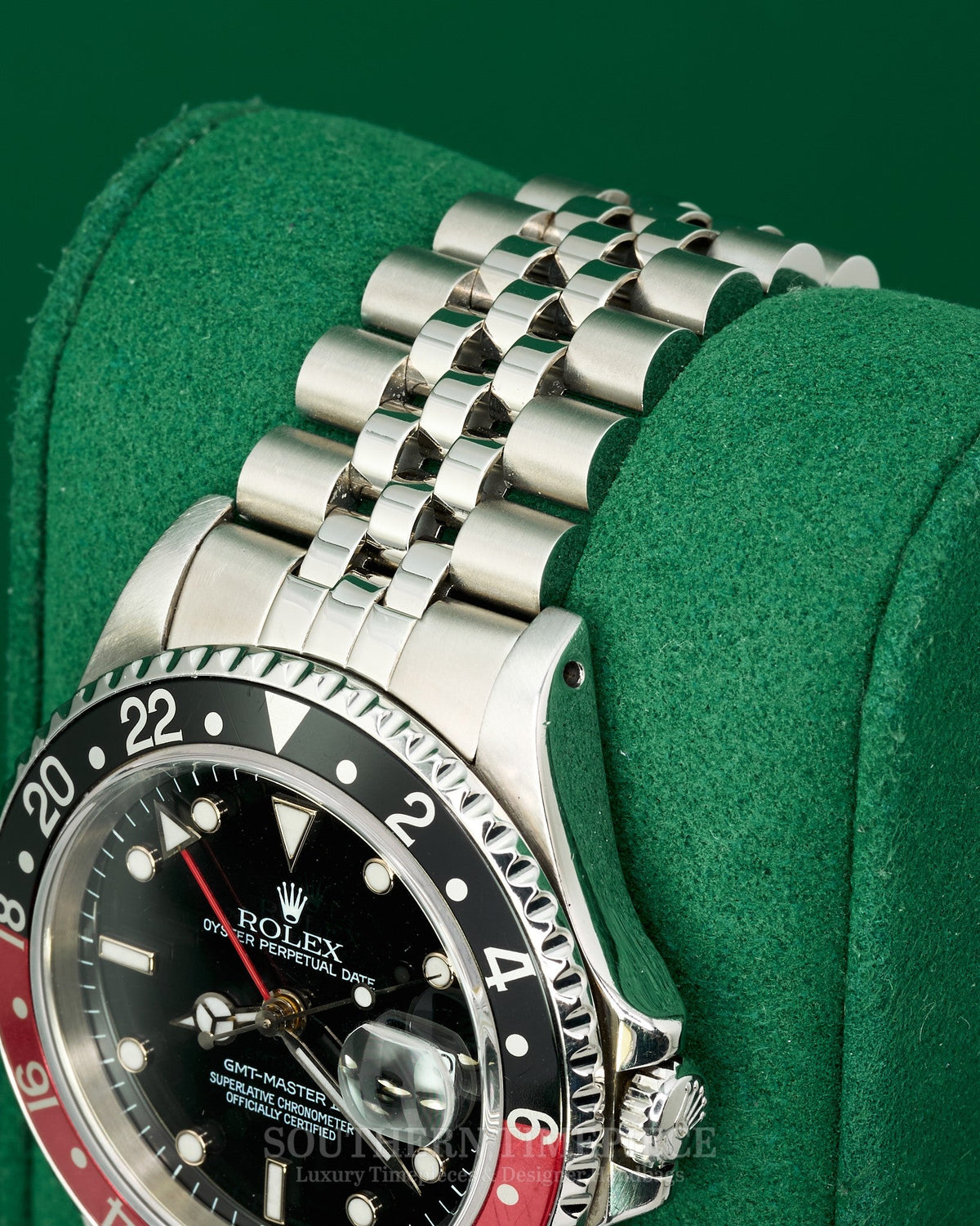 40mm Rolex GMT-Master II "Coke" in Stainless Steel with Red & Black Bezel (Ref: 16710)(Year: 1998)(Box & Appraisal)