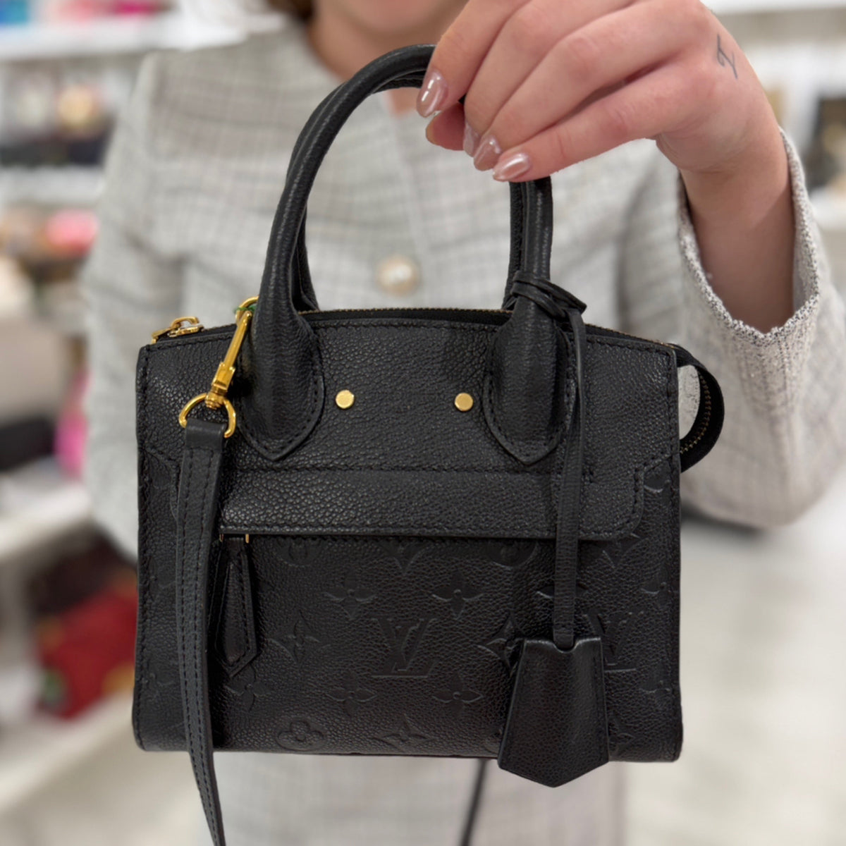 Louis Vuitton Mini Pont-Neuf - Black Monogram Empreinte Leather