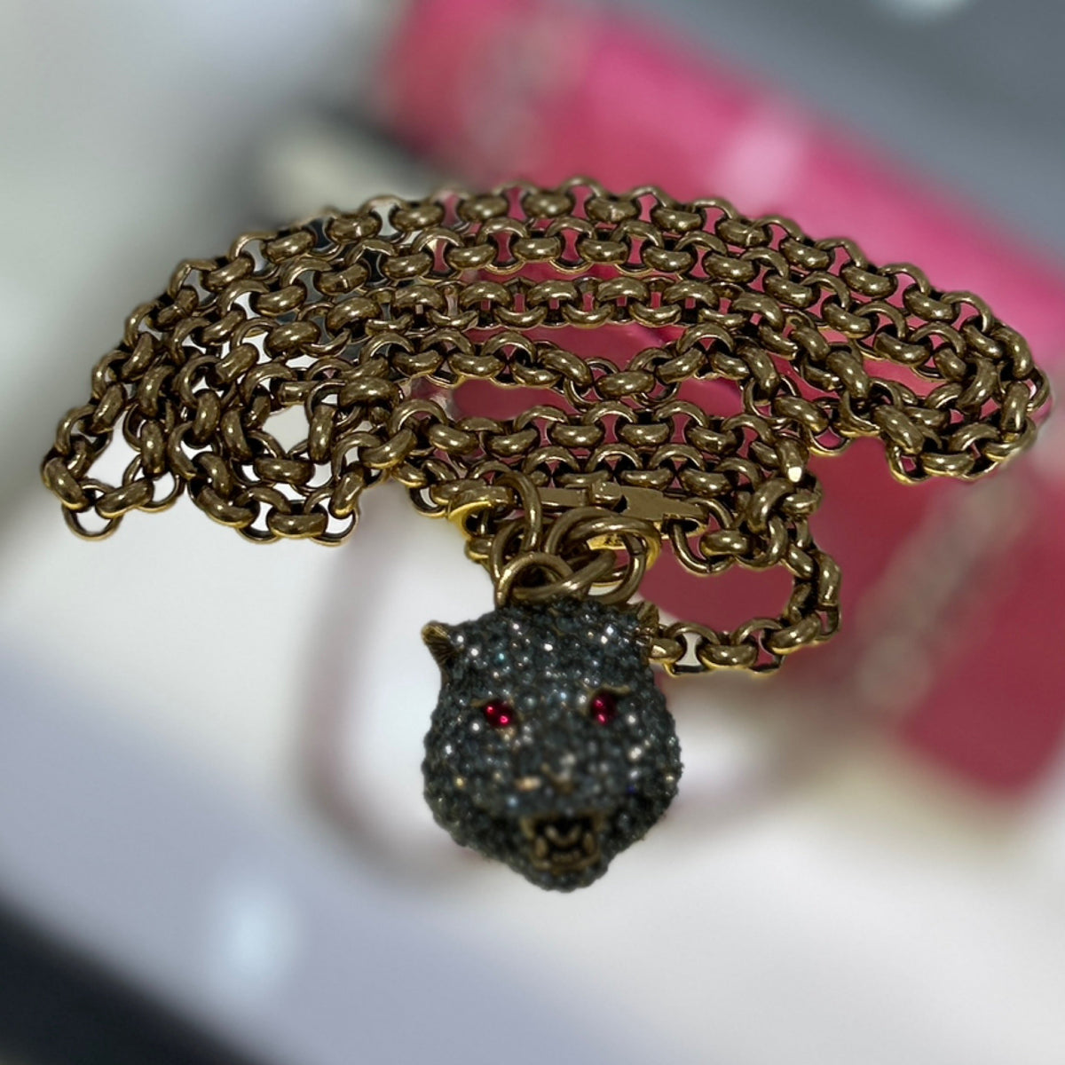 Gucci Crystal Pendant Necklace / Belt