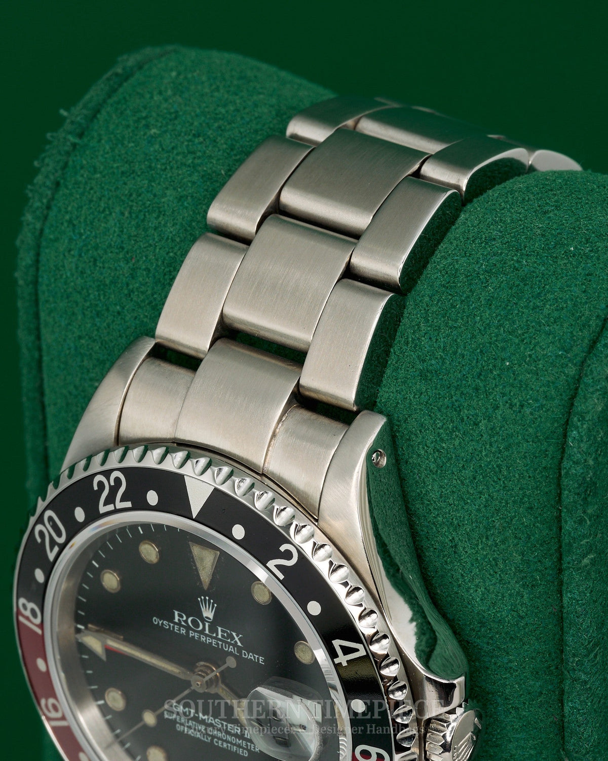40mm Rolex GMT Master II "Coke" "Fat Lady" in Stainless Steel on Oyster (Ref: 16760)(Year: 1985)(Vintage)