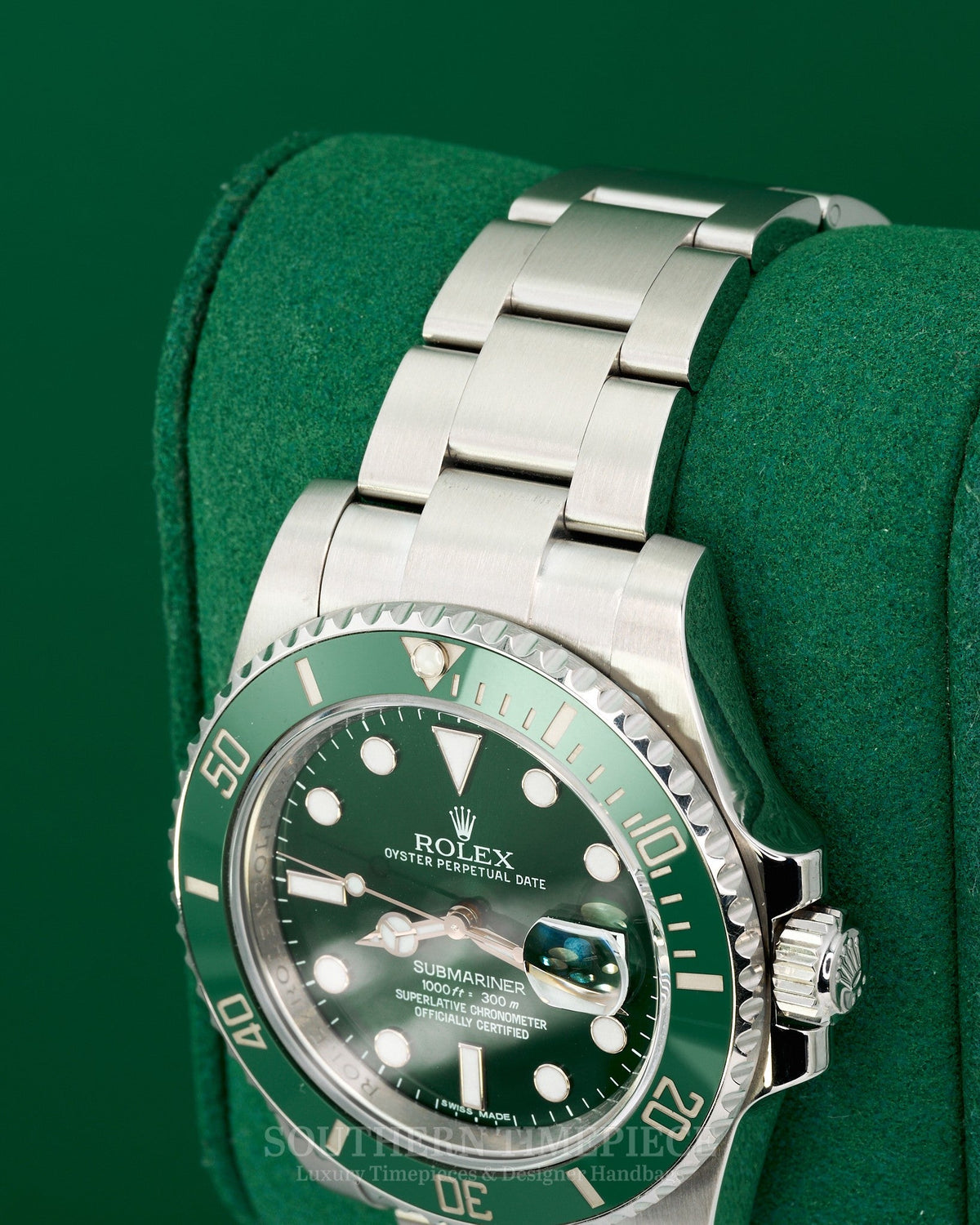 40mm Rolex Submariner "Hulk" in Stainless Steel (Ref: 116610LV)(Year: 2011)(Box & Papers)