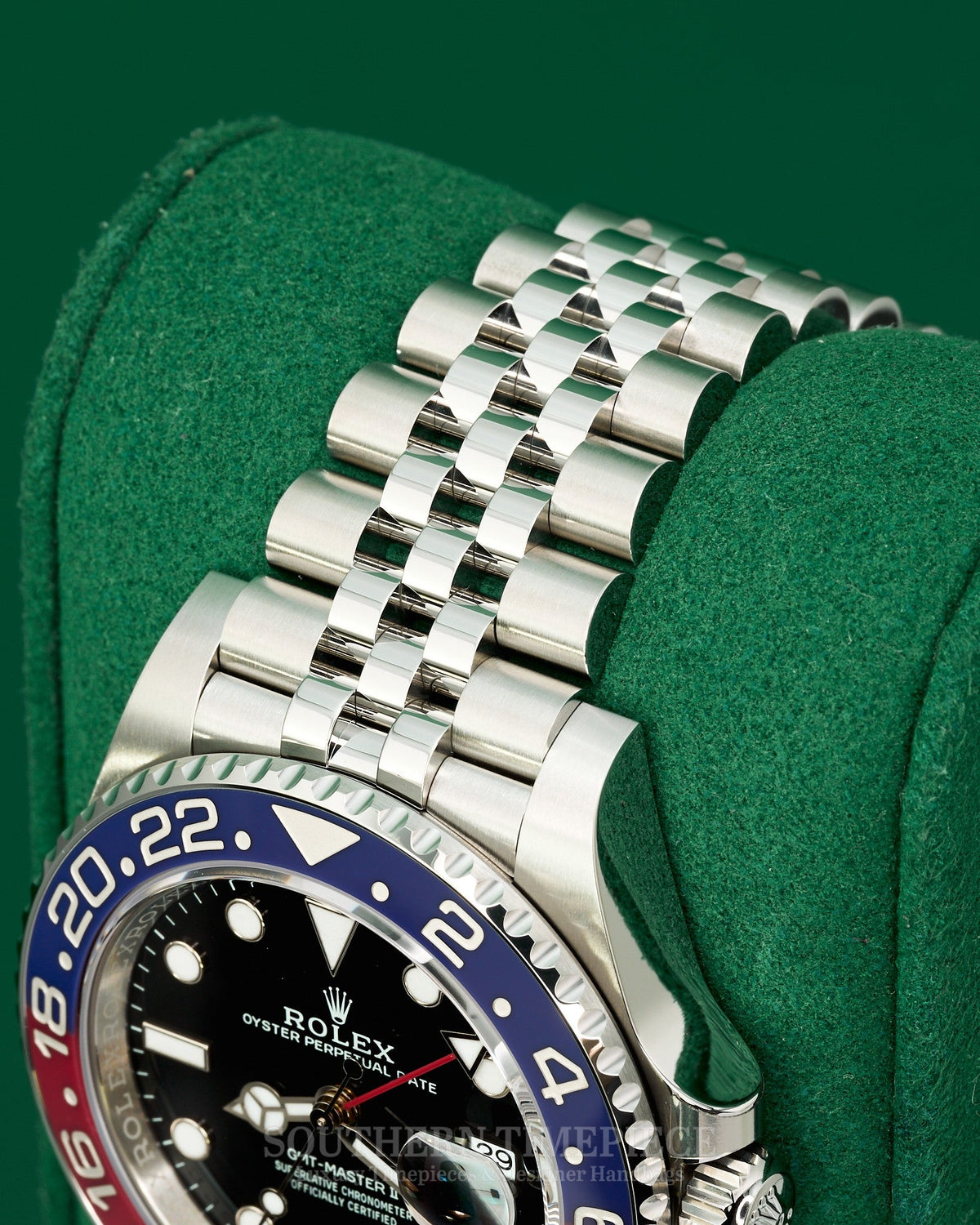 Brand New 2026 Rolex GMT-Master II "Pepsi" in Stainless Steel on Jubilee (Ref: 126710BLRO)(Year: 2026)(Box & Papers)