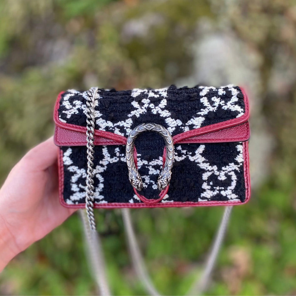 Gucci Dionysus Super Mini Bag - GG Tweed & Leather