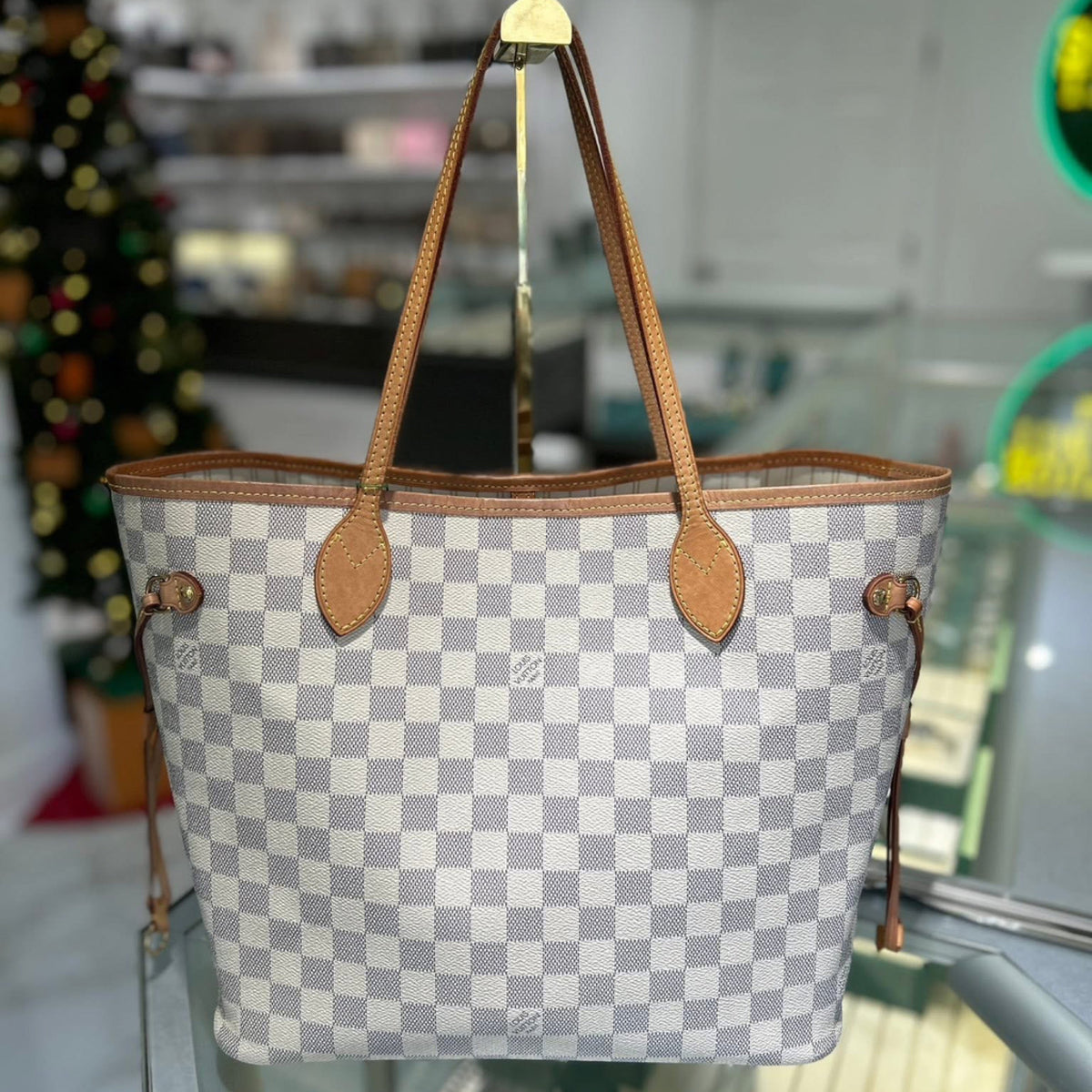Louis Vuitton Neverfull MM - Damier Azur Canvas