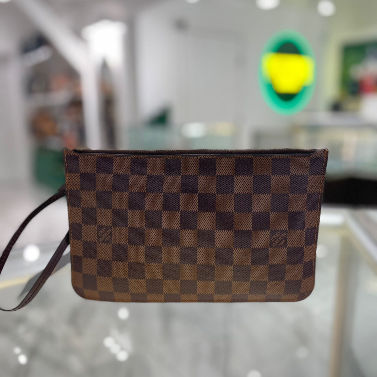 Louis Vuitton Pochette Wristlet - Damier Ebene Canvas